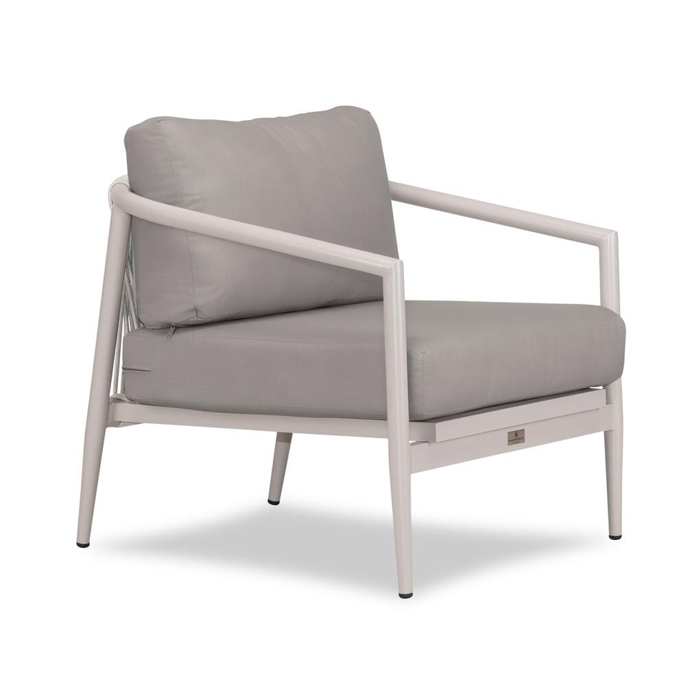 Lakeview Midnight Cove Aluminum Club Chair in Urban Stone/Carrera/Canvas Charcoal - Angled - White Background thumbnail