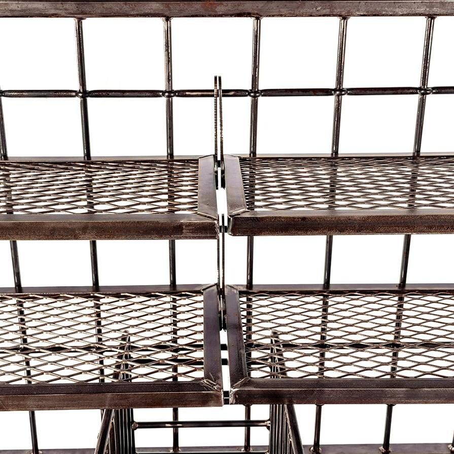 Texas Original Pits LFT-LOADED Laredo Loaded Live Fire Table - Adjustable Grill Shelf Front View thumbnail