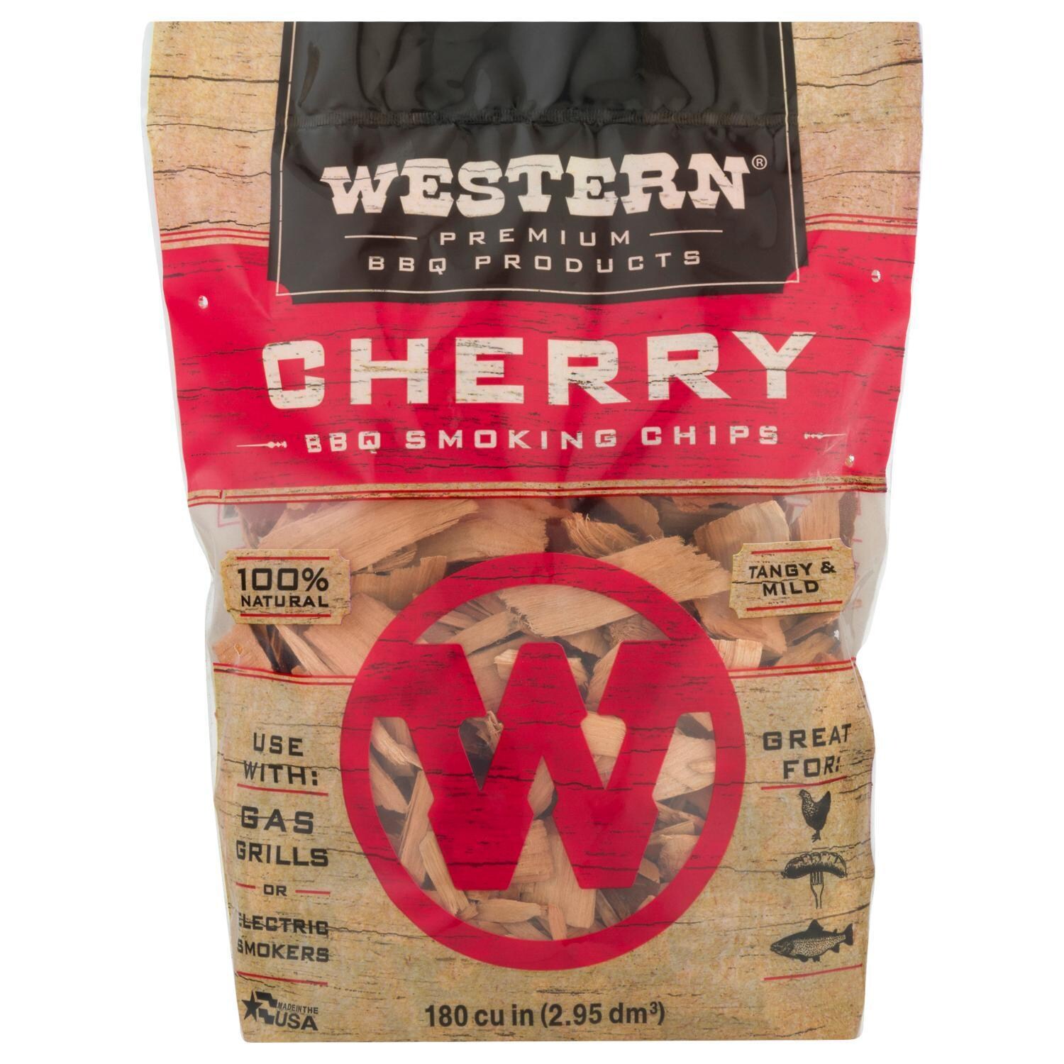 Western 28066 Cherry BBQ Smoking Chips (180 Cu. In) - White Background thumbnail