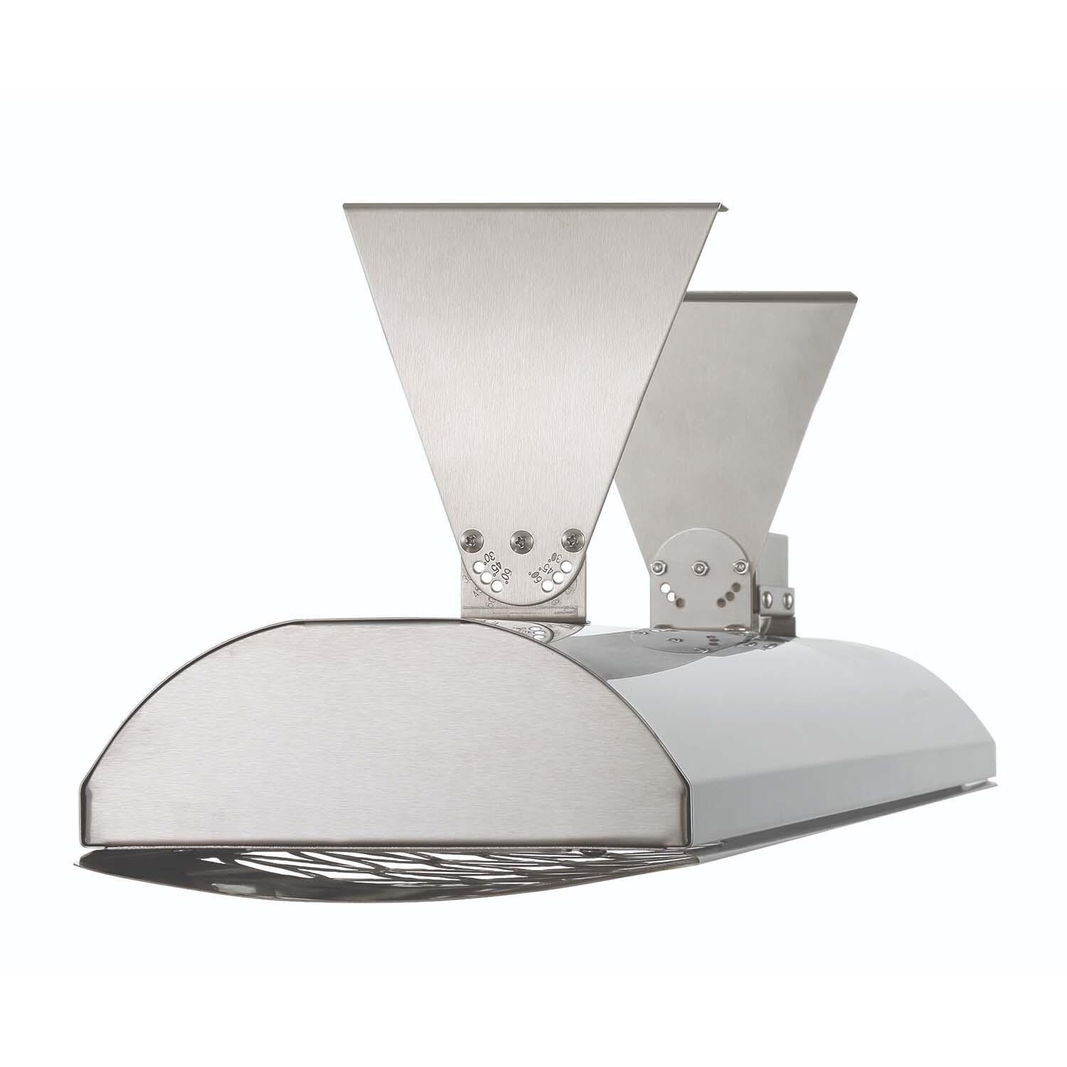 Eurofase EF40240S2 Clover Series 39-Inch 4000 Watt Dual 240V Element Electric Infrared Patio Heater - Stainless Steel - Ceiling Mount - White Background thumbnail