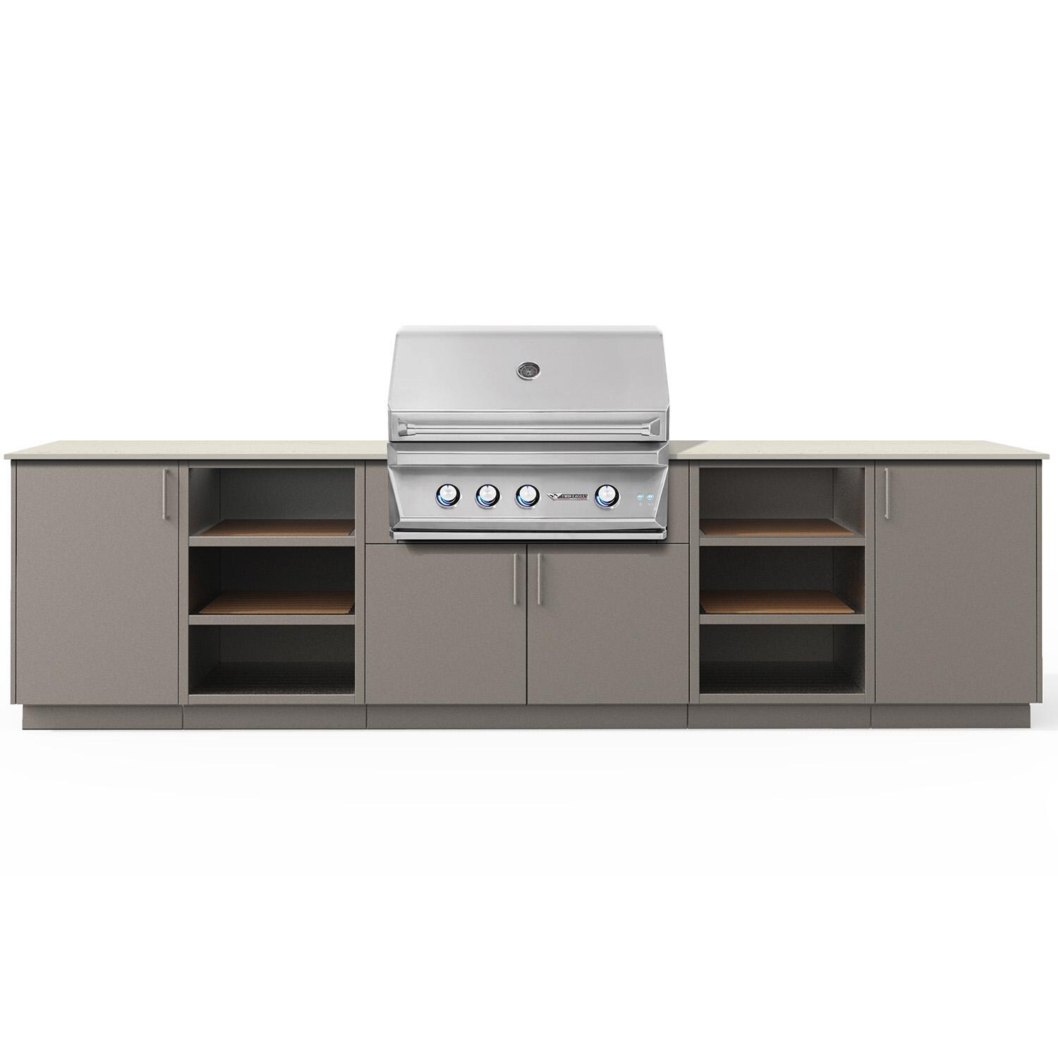 Urban Bonfire B-Savannah-36-TwinEagles-Danae-Clay Savannah 36 Outdoor Kitchen w/ Twin Eagles Propane Grill, Danae Countertop & Clay Finish thumbnail