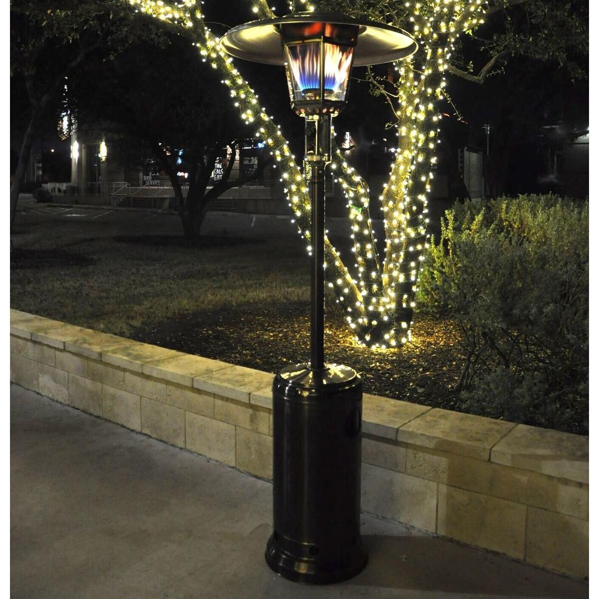 RADtec RF-ABNG 96-Inch Real Flame 40,000 BTU Natural Gas Patio Heater - Antique Bronze - Lifestyle thumbnail