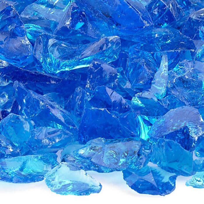 BBQGuys Signature 1/2-Inch to 1-Inch Turquoise Fire Pit Glass - 10 Pounds