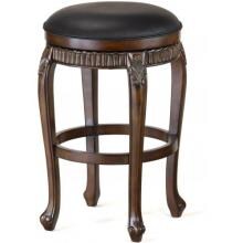 Hillsdale Fleur De Lis 30 Inch Backless Swivel Bar Stool - Distressed Cherry - 62994 image