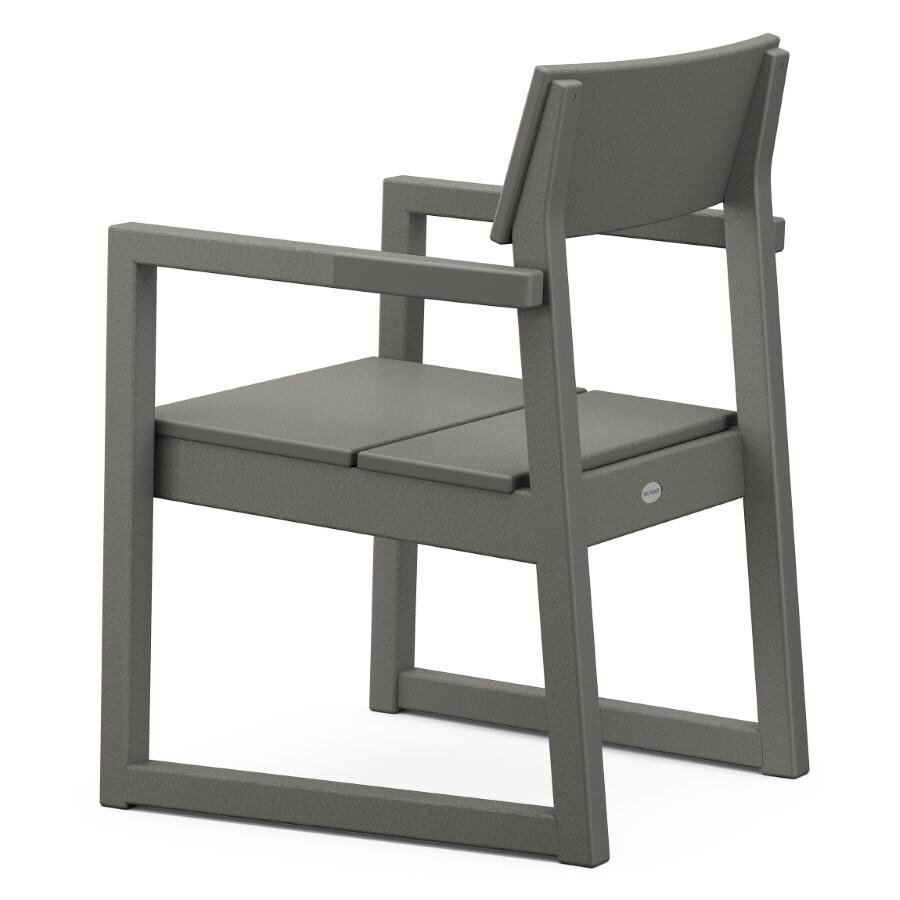 POLYWOOD EDGE Dining Arm Chair in Slate Grey - Back thumbnail