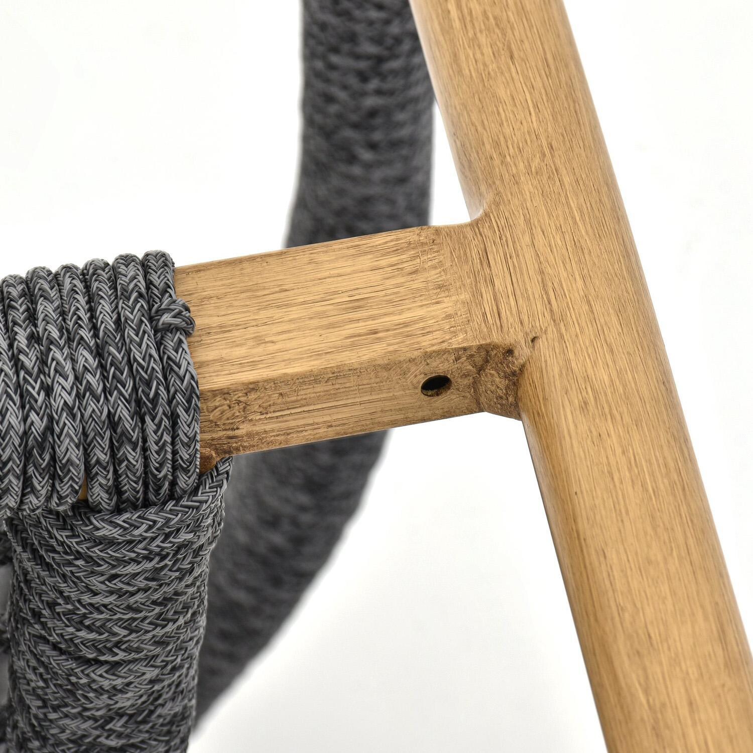 Lakeview Outdoor Designs LV-352-7 Eden Isle 7 Pc Aluminum Dining Set in Natural Wood - Chair Wood - Detail thumbnail