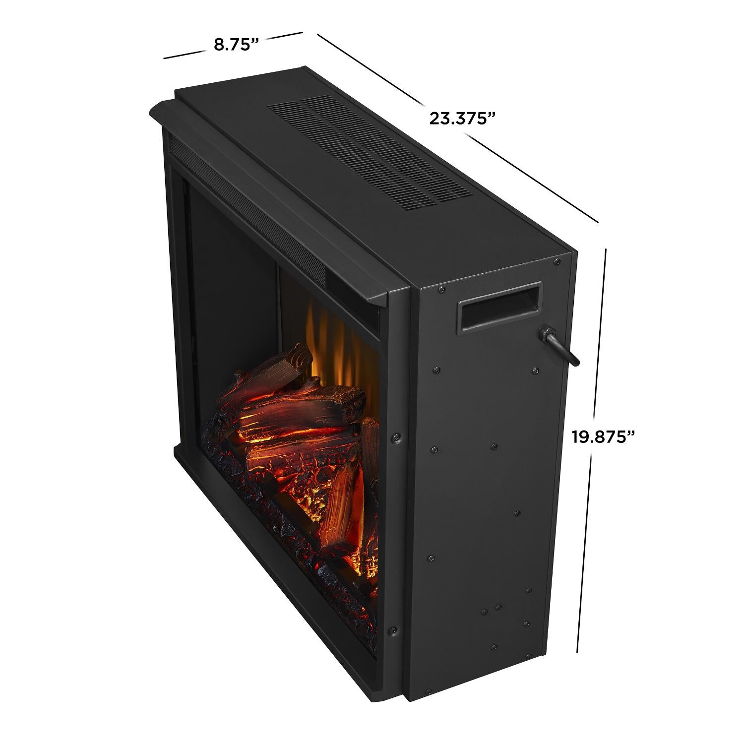 Real Flame - 1750E-GRY - Lynette 56-Inch Corner Electric Fireplace Entertainment Center - Gray - Firebox Dimensions thumbnail