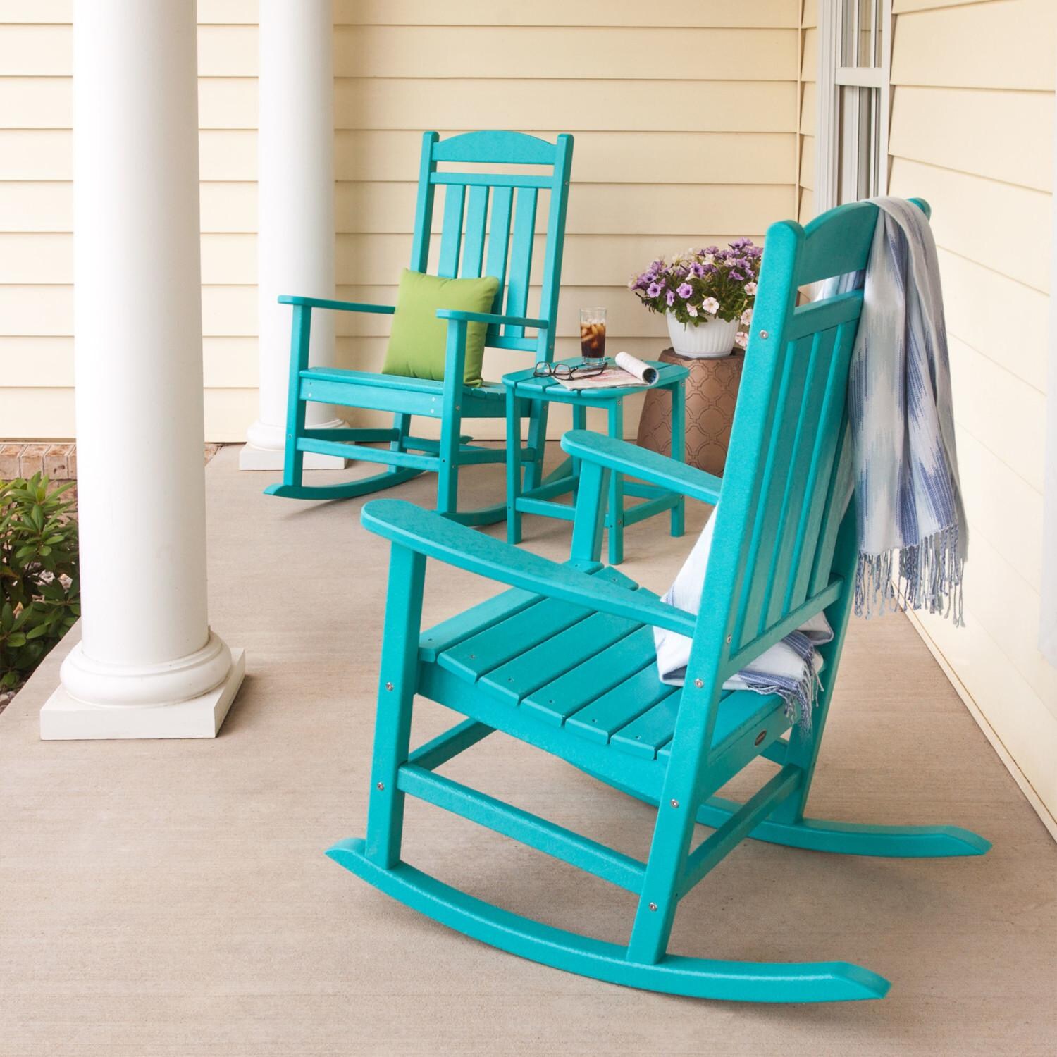 POLYWOOD Aruba Presidential Rocker 3-Piece Set w/ South Beach 18-Inch Side Table thumbnail