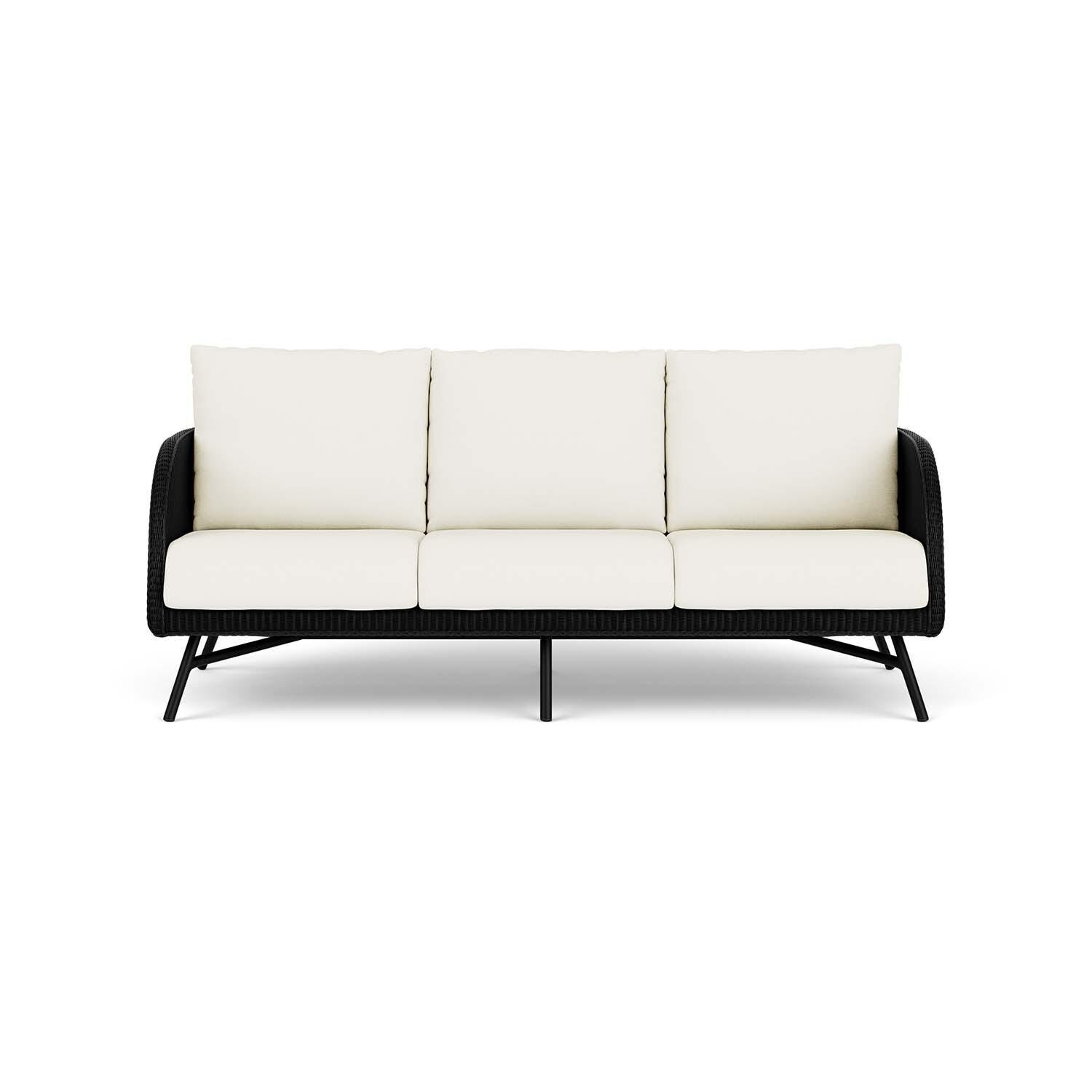 Lloyd Flanders Essence Sofa W/Sailcloth Salt Fabric - Ebony Finish thumbnail