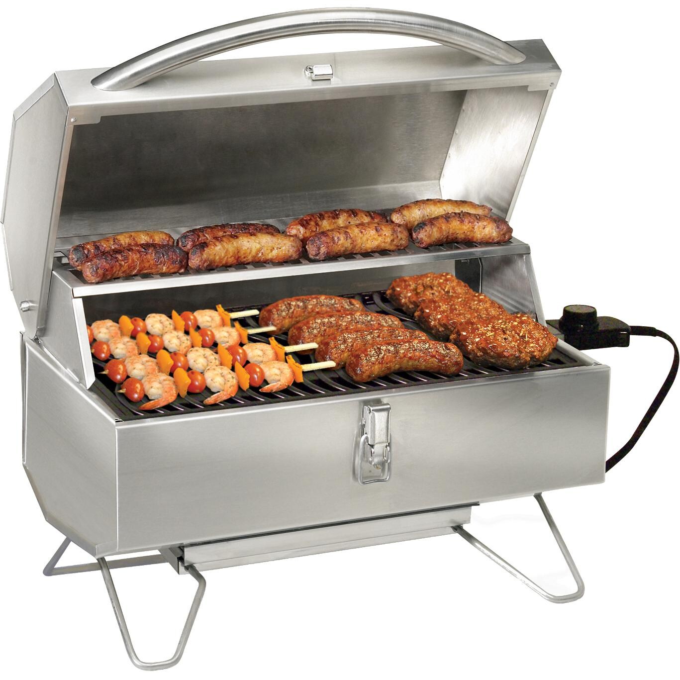 Napoleon FreeStyle Portable Propane Gas Grill With Infrared Bottom Burner - Grilling Meat thumbnail