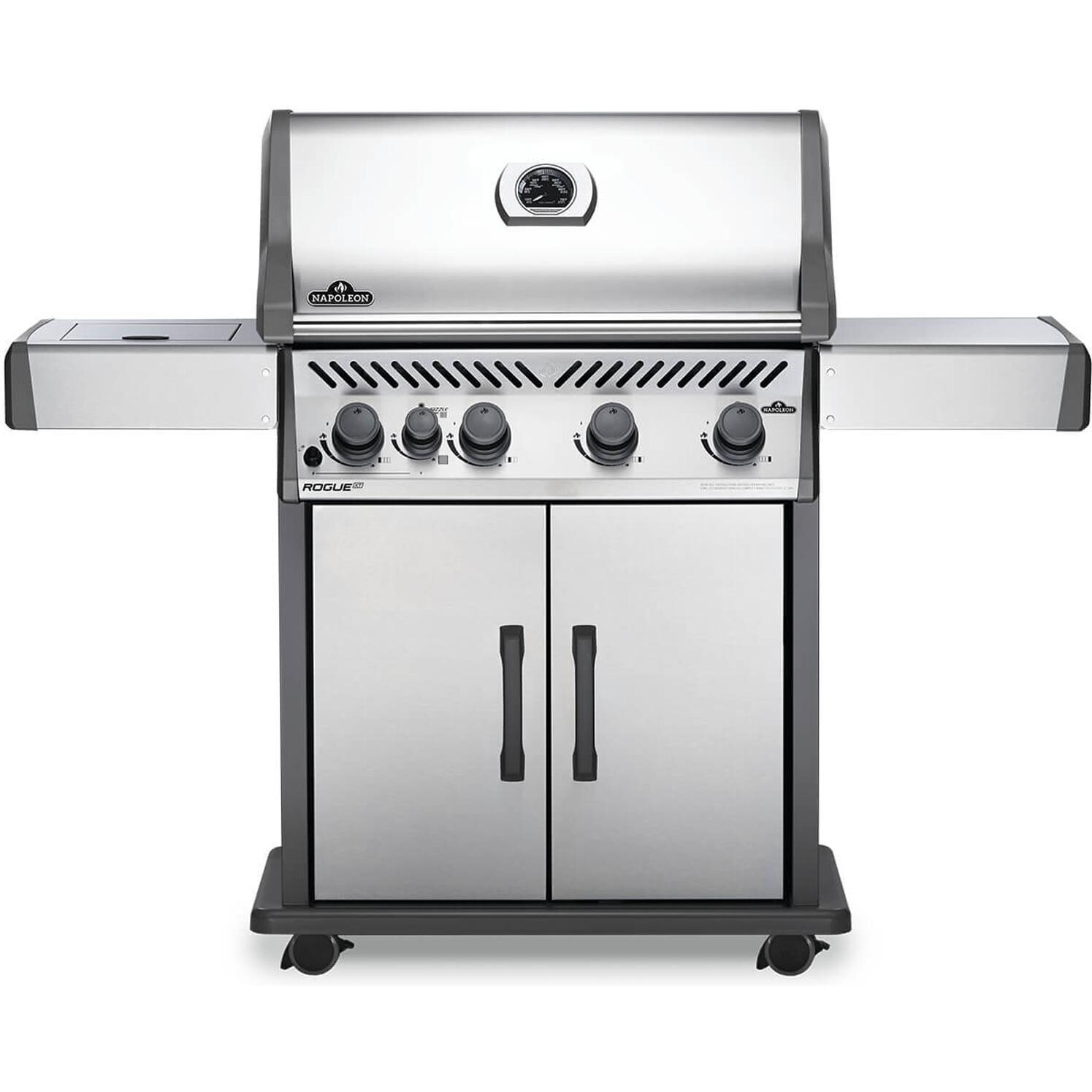 Napoleon Rogue XT 525 SIB Propane Gas Grill with Infrared Side Burner - Stainless Steel - RXT525SIBPSS-1