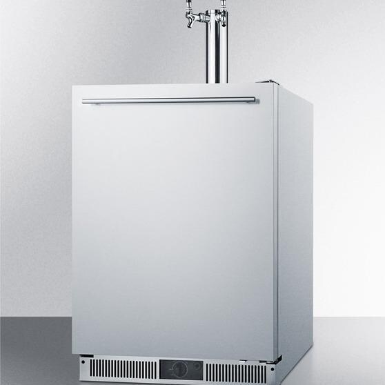 Summit Classic 24-Inch Dual Tap Kegerator - SBC590 - Right Angle View thumbnail