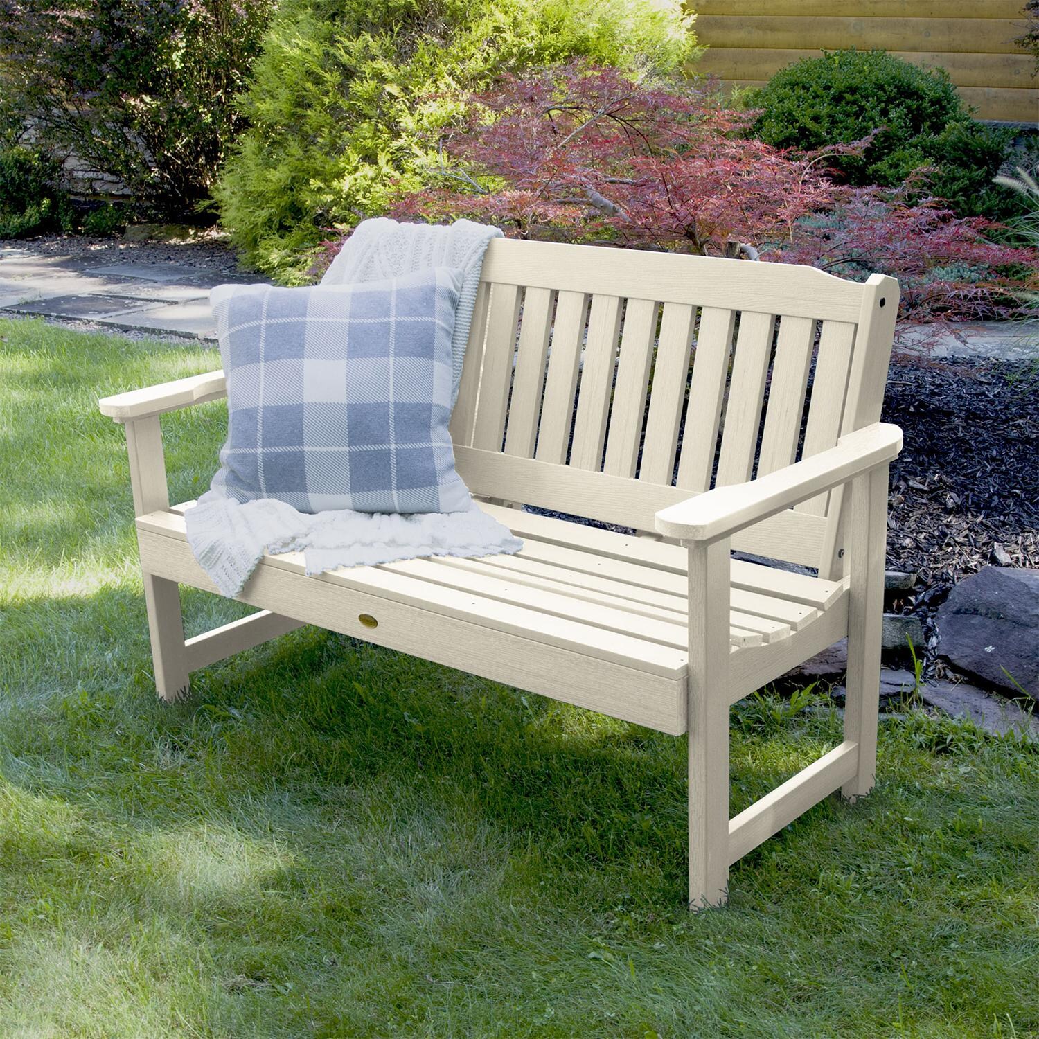 Highwood USA Lehigh Garden Bench - 4ft - Whitewash image