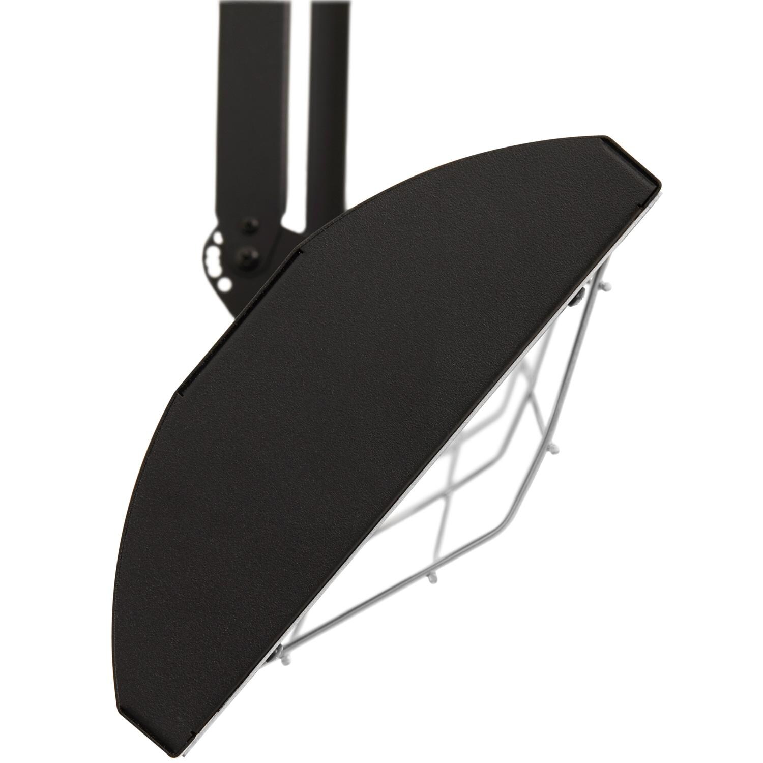 Infratech 13 1246BL Drop Pole Mount Assembly (Assembly Only - Heater Not Included) - Black - Closeup of Heater Tilted thumbnail