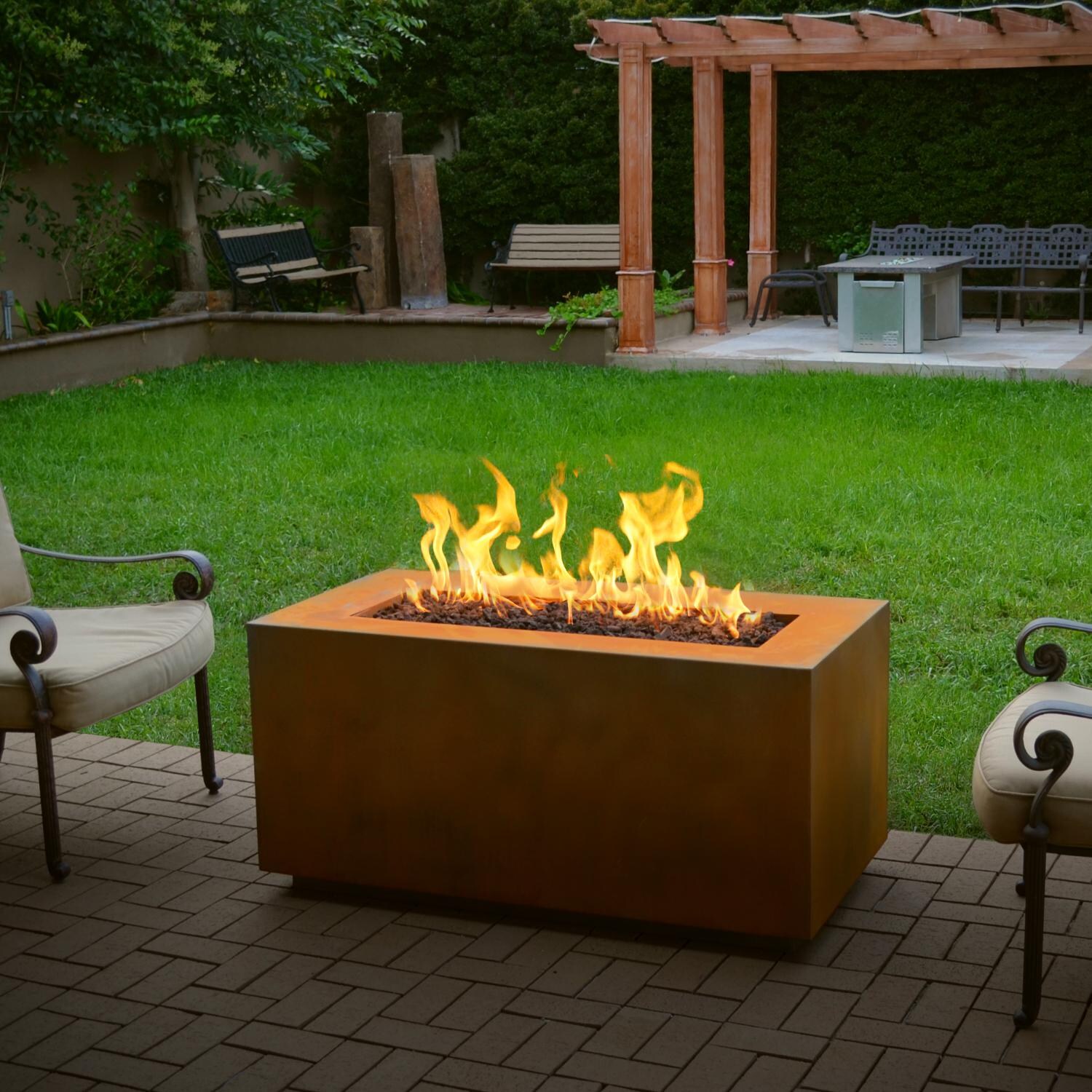 Pismo Corten Steel Fire Pit in Environment thumbnail