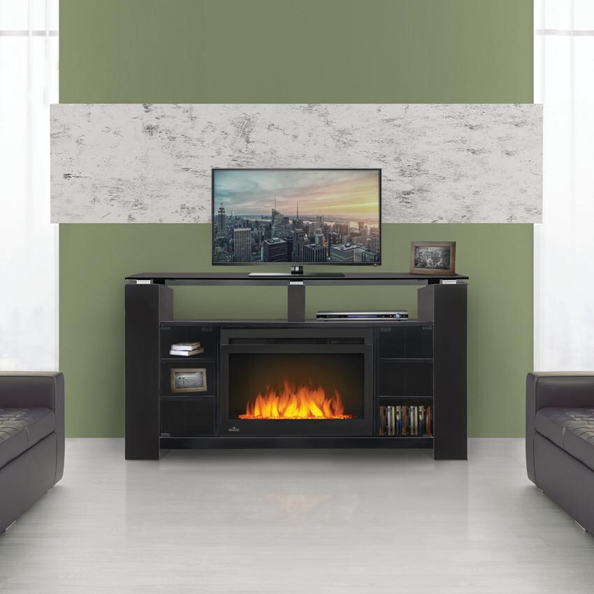 Electric Fireplace Tv Stands Entertainment Centers Gas Log Guys Napoleon Foley 60 Inch Electric Fireplace Media Console With 27 Cinema Firebox
