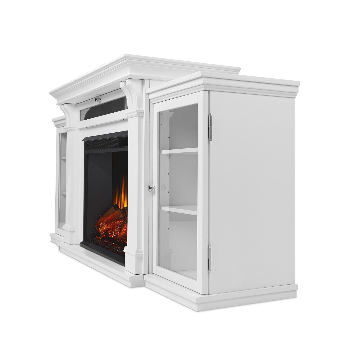 Real Flame - 7720E-W - Calie 67-Inch Electric Fireplace Entertainment Center - White - Side View thumbnail