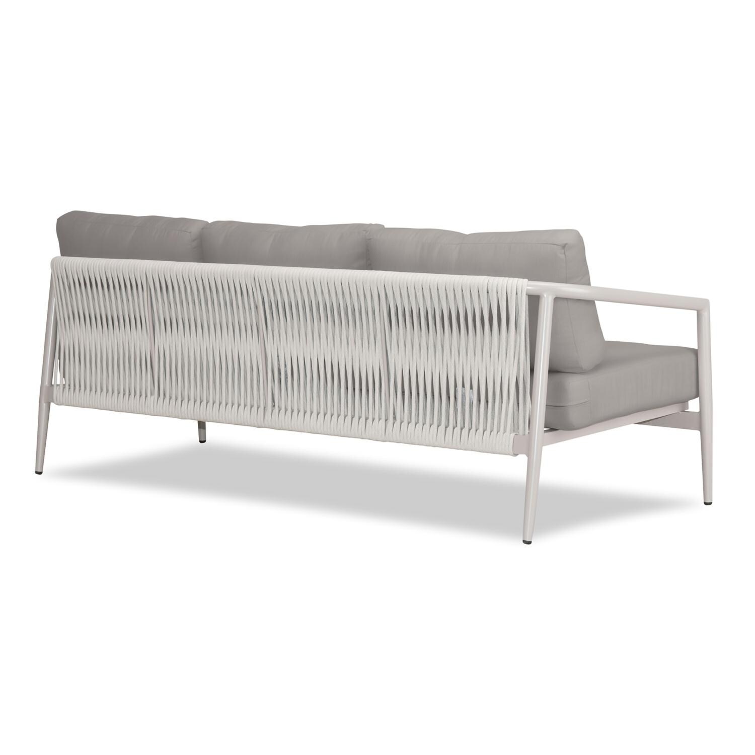Lakeview Midnight Cove 3 Person Aluminum Sofa in Urban Stone/Carrera/Canvas Charcoal - Back Right - White Background thumbnail
