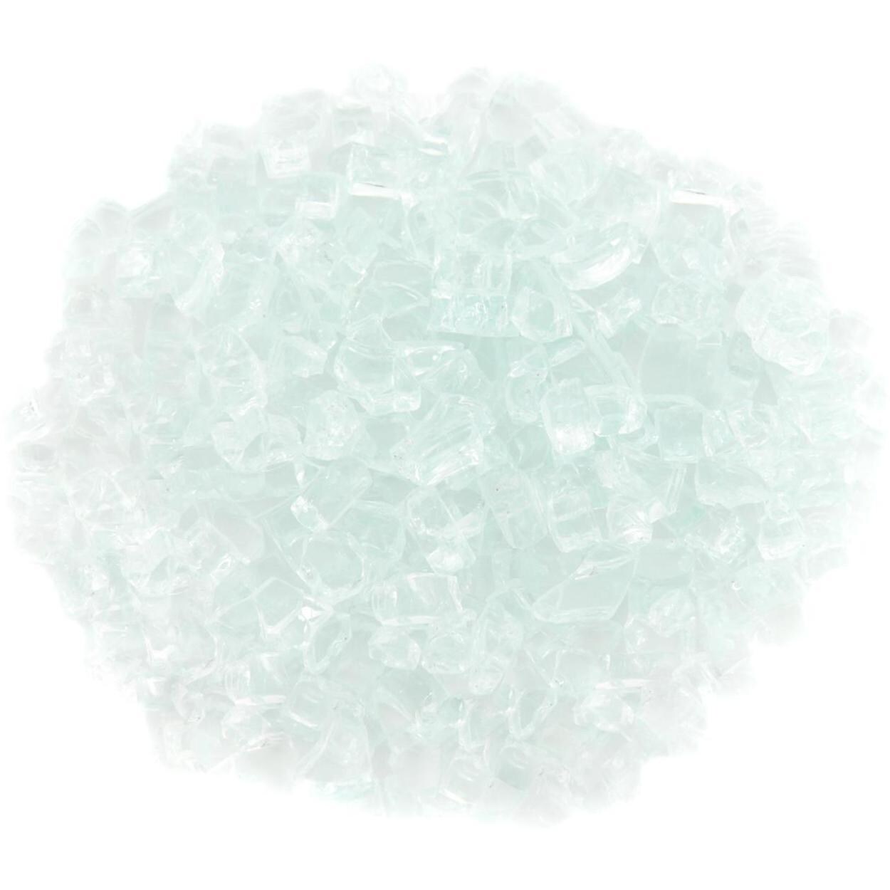 BBQGuys Signature Series 1/4-Inch Ice Clear Non-Reflective Fire Glass - 80 Pounds - Top View thumbnail