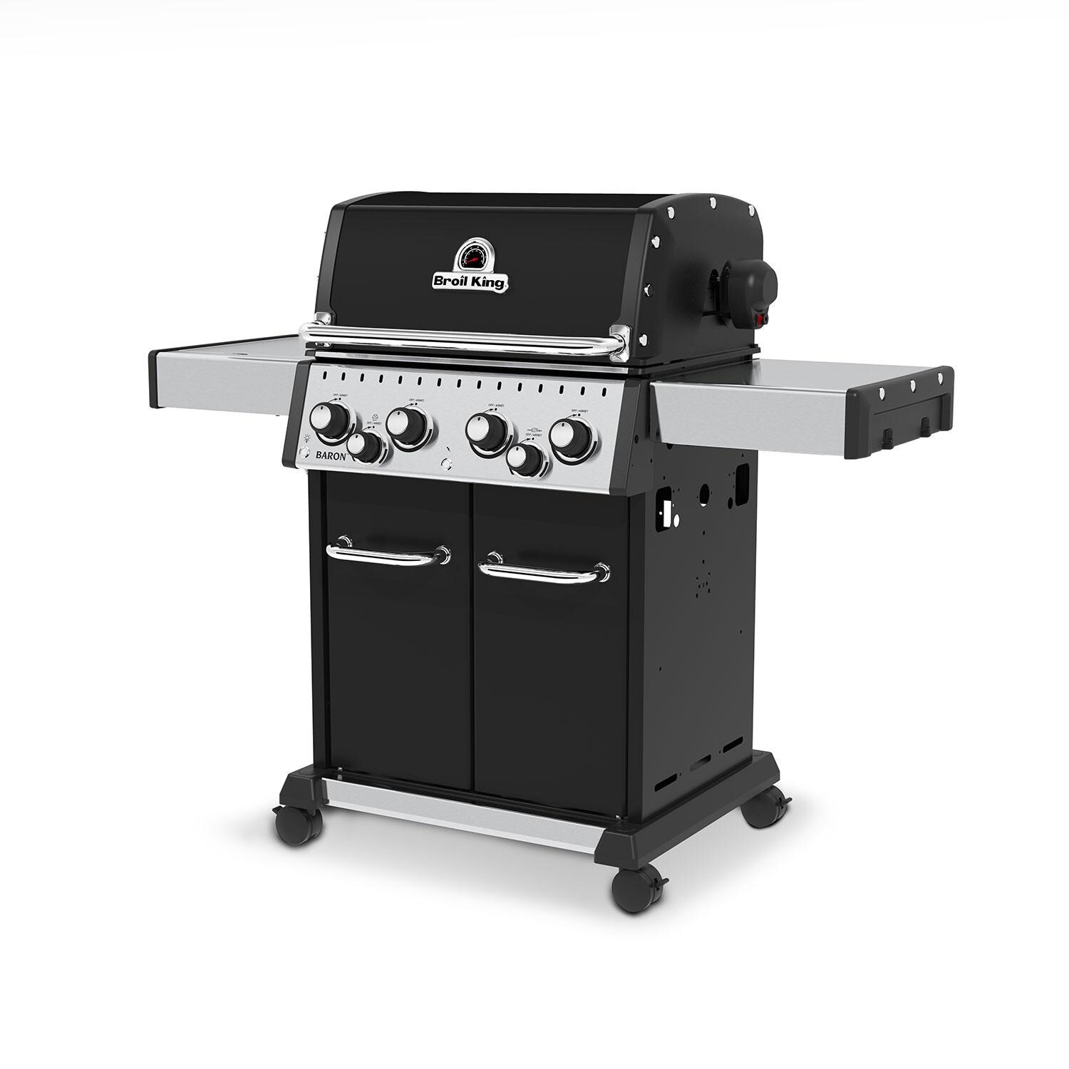 Broil King 875244 24 Inch Baron 490 PRO Propane Gas Grill - Closed - Angled Left - White Background thumbnail