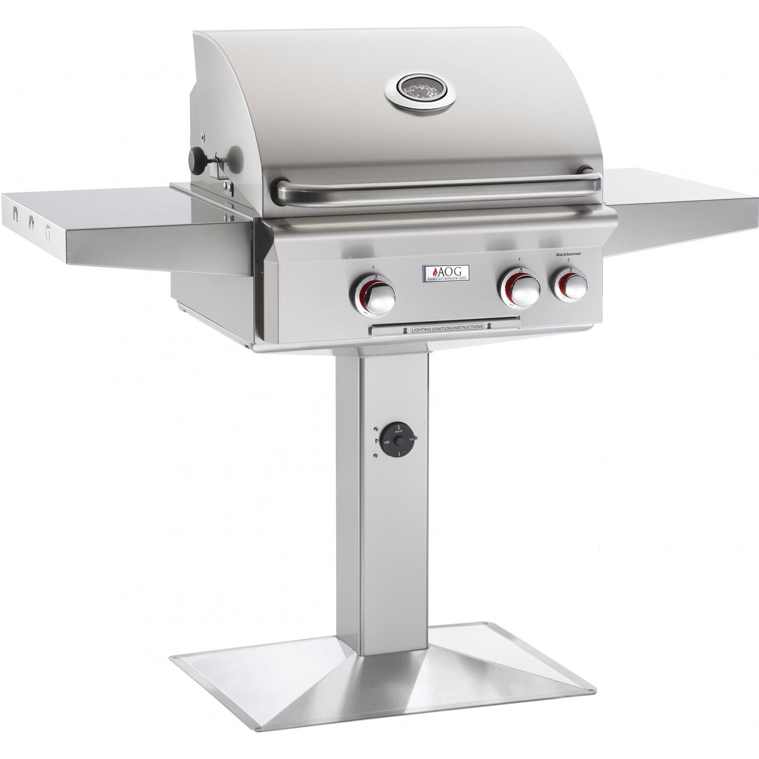 American Outdoor Grill T-Series 24-Inch 2-Burner Freestanding Natural Gas Grill On Pedestal With Rotisserie - 24NPT thumbnail