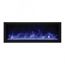 Remii by Amantii Panorama Extra Slim 45-Inch Built-In Electric Fireplace with Black Steel Surround - Indoor/Outdoor - 102745-XS image