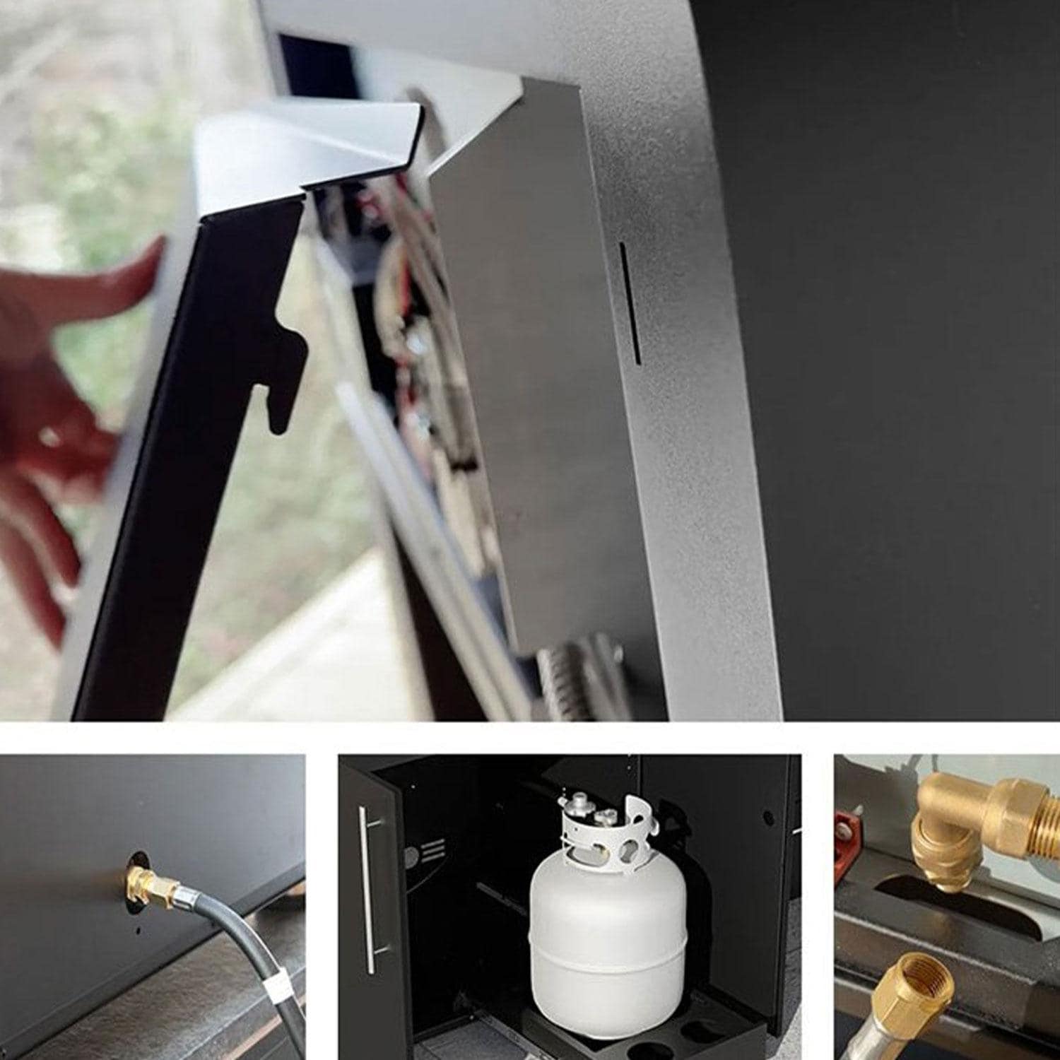 Fontana Forni FFVOLTA90-B Volta 90 Hybrid Smart Outdoor Oven - Black - Fuel Operation, Power Control, & Installation Design - Detail thumbnail