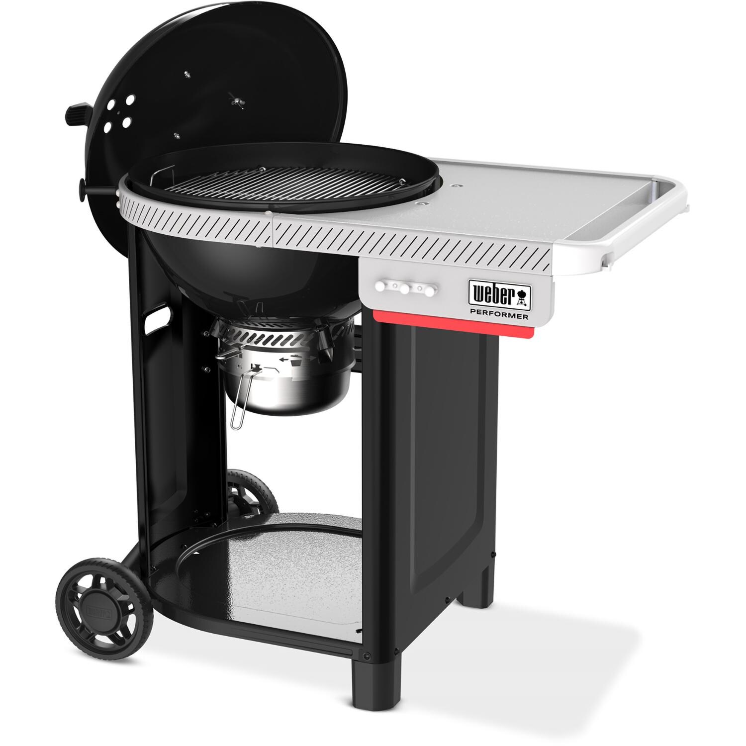 Weber Grills 1501562 Performer 22-in Charcoal Grill - Black - Open - White Background thumbnail