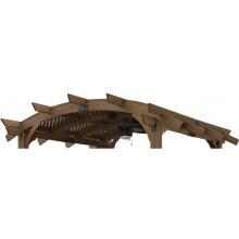 Outdoor GreatRoom Company Lattice Roof For 16 X 16 Foot Sonoma Arched Wood Pergola In Mocha Stain image