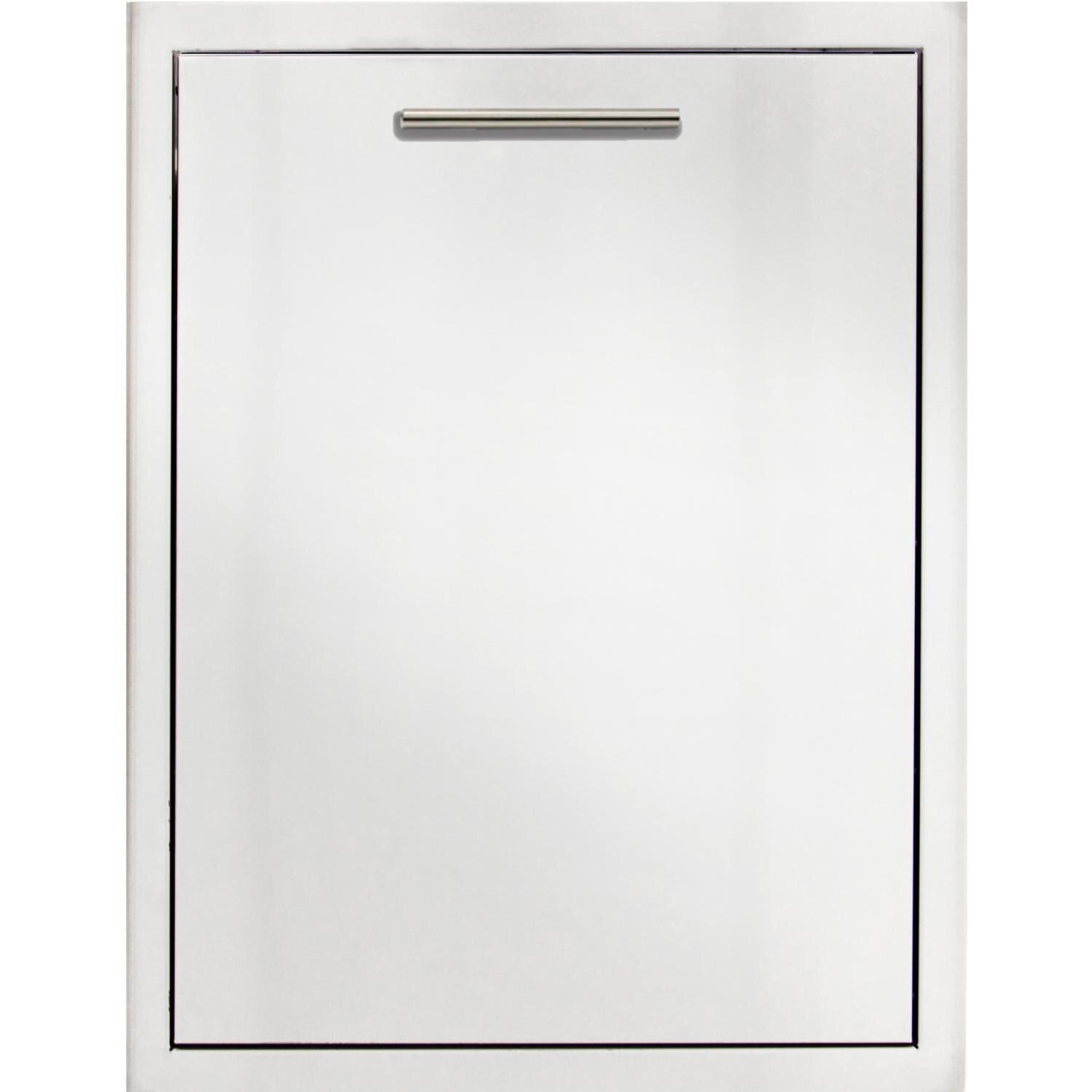 Blaze BLZ-TREC-DRW-H 20-Inch Roll-Out Stainless Steel Double Trash / Recycling Bin - White Background thumbnail