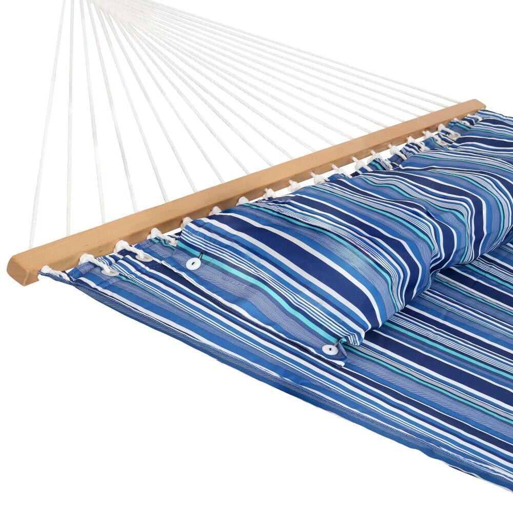 Ultimate Patio Quilted Double Hammock & Pillow - Breakwater Stripe - Detail thumbnail