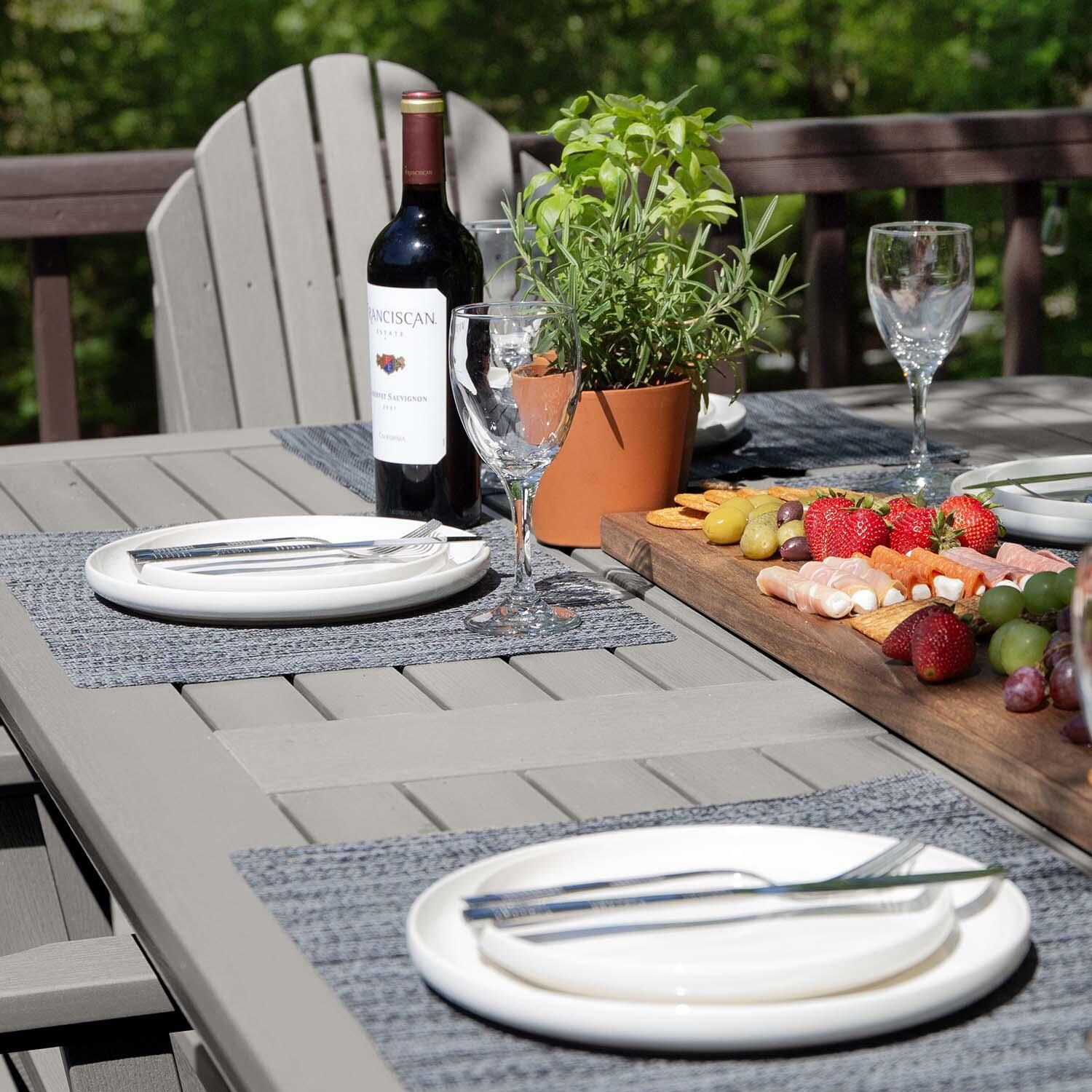 Dream Bay 7 Pc Rectangular Dining Set in Harbor Gray By Lakeview Outdoor Designs - Detail thumbnail