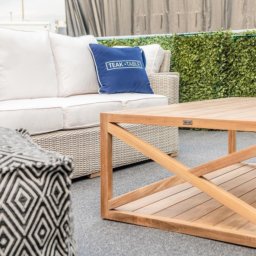 Teak + Table Oyster Bay Sofa in Granite - Lifestyle thumbnail