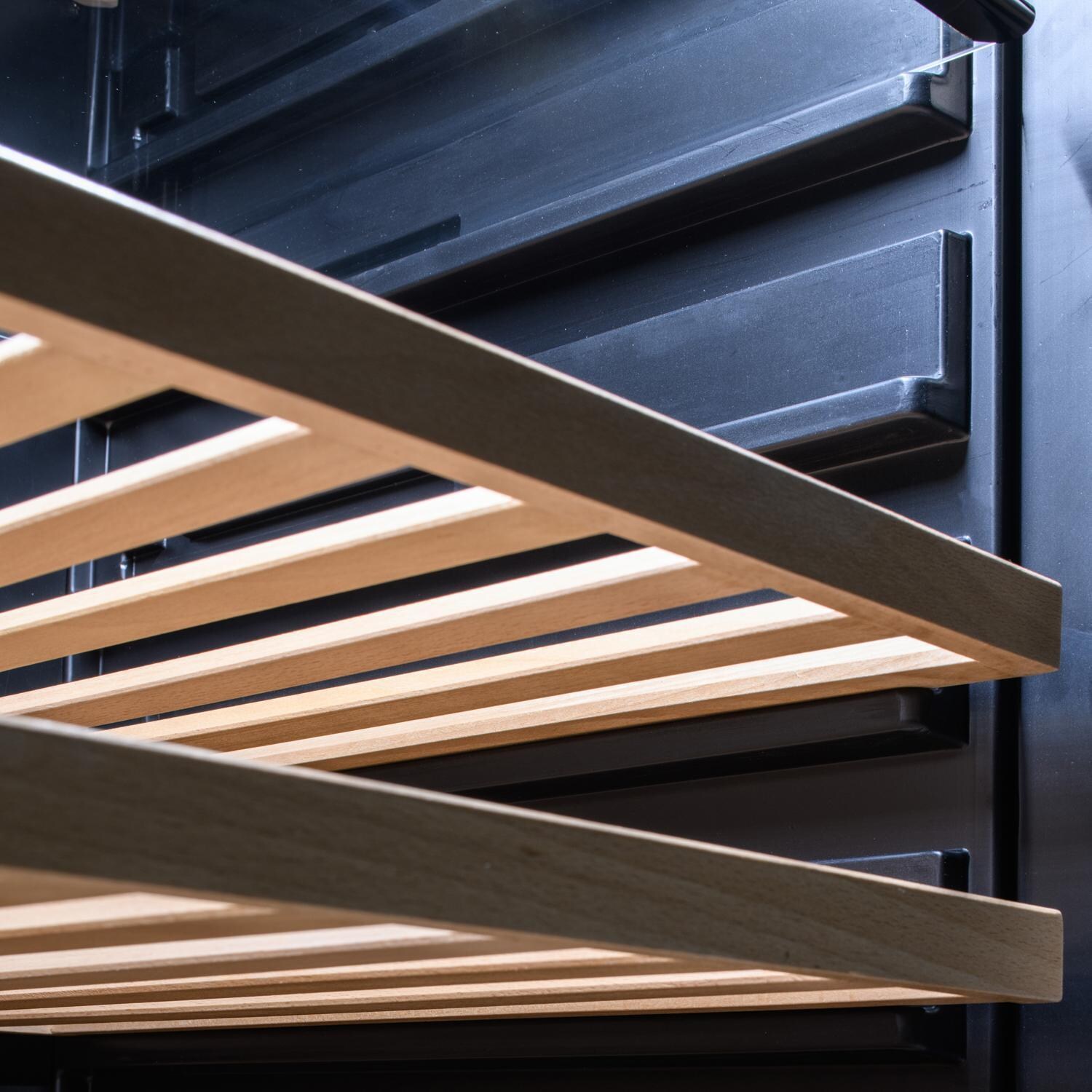 Blaze BLZ-GDBEV-5.5 24-Inch 5.5 Cu. Ft. Outdoor Rated Beverage Cooler - Bamboo Shelving Underside - Detail thumbnail