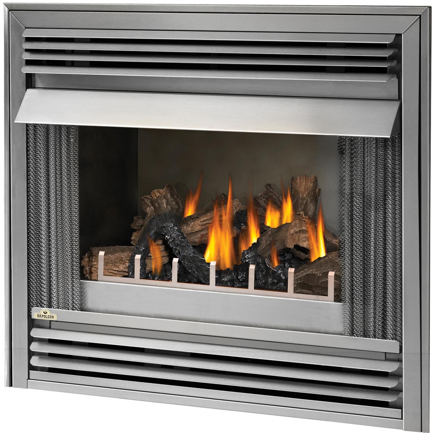 Napoleon Riverside 36-Inch Outdoor Built-In Propane Gas Fireplace W/ Millivolt Ignition And Brushed Stainless Steel Louvres  thumbnail