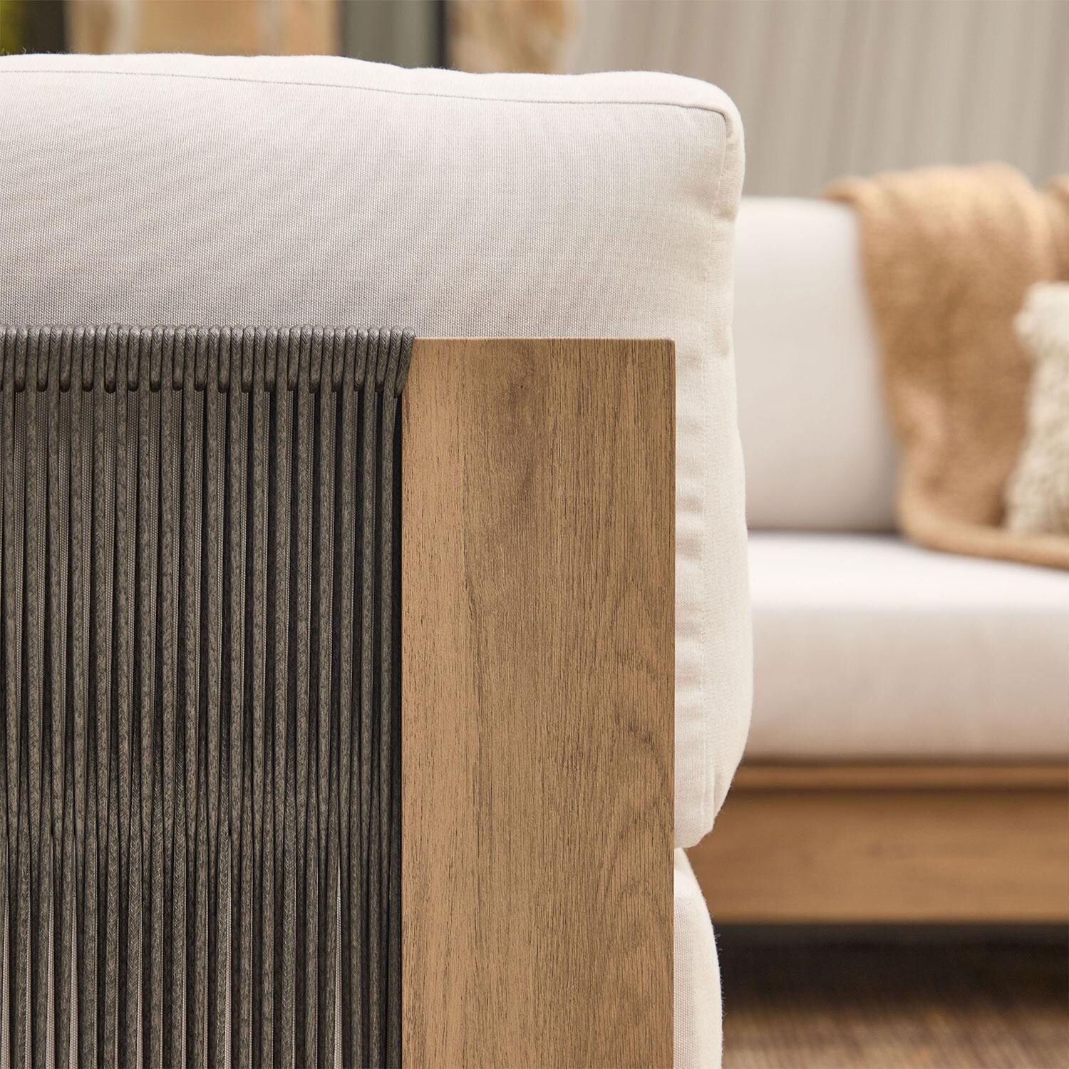 Heritage Outdoor 5 Pc Modular Sectional Sofa in Beechwood W/ Sunbrella Cushions by Lakeview - Rear Corner - Detail thumbnail