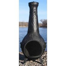 The Blue Rooster Grape Style Cast Aluminum Chiminea - Charcoal image