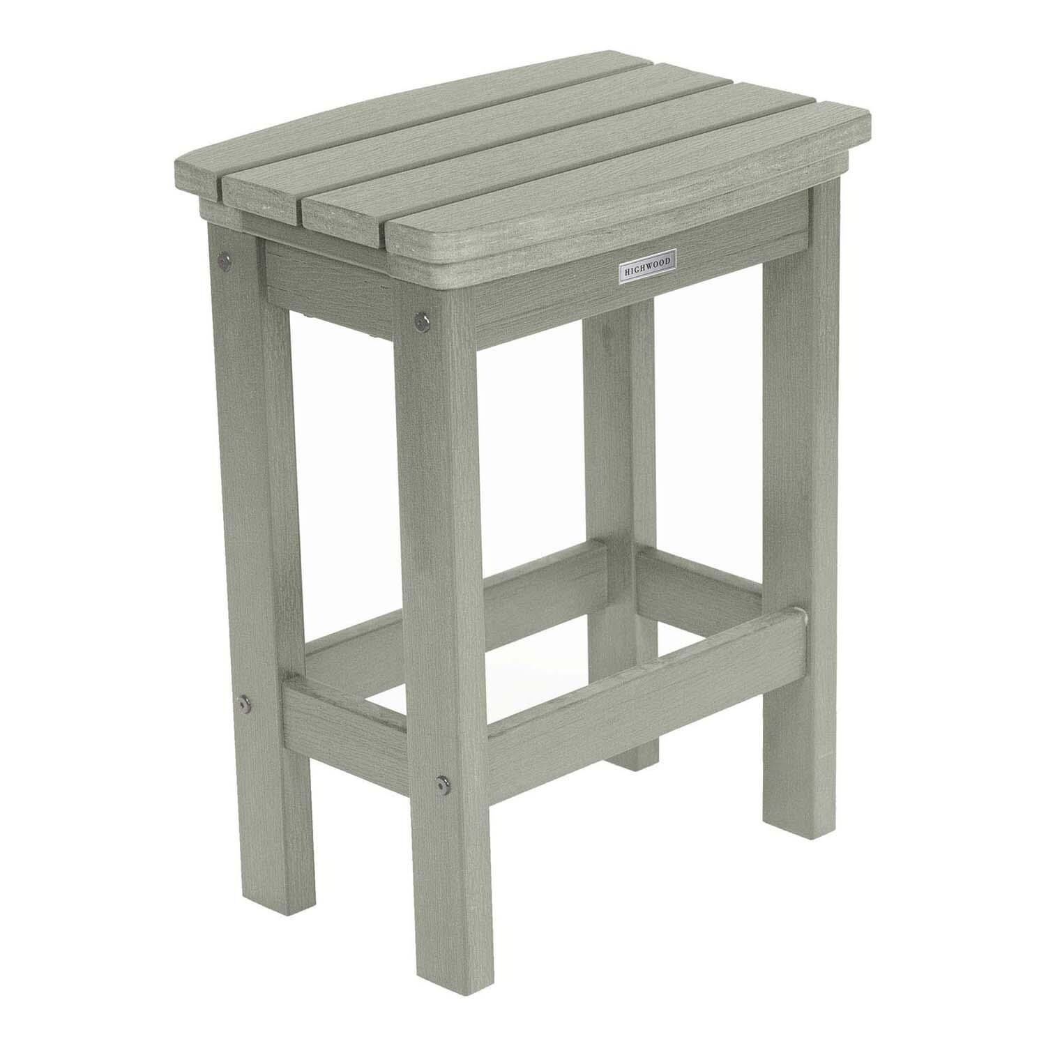 Hart Lane Polyresin Bar Stool Counter Height in Eucalyptus By Lakeview Outdoor Designs - Angled Right - White Background thumbnail
