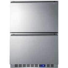 Summit Classic 24-Inch 3.5 Cu. Ft. Double Drawer Freezer - Stainless Steel / Panel Ready - CL2F249 image