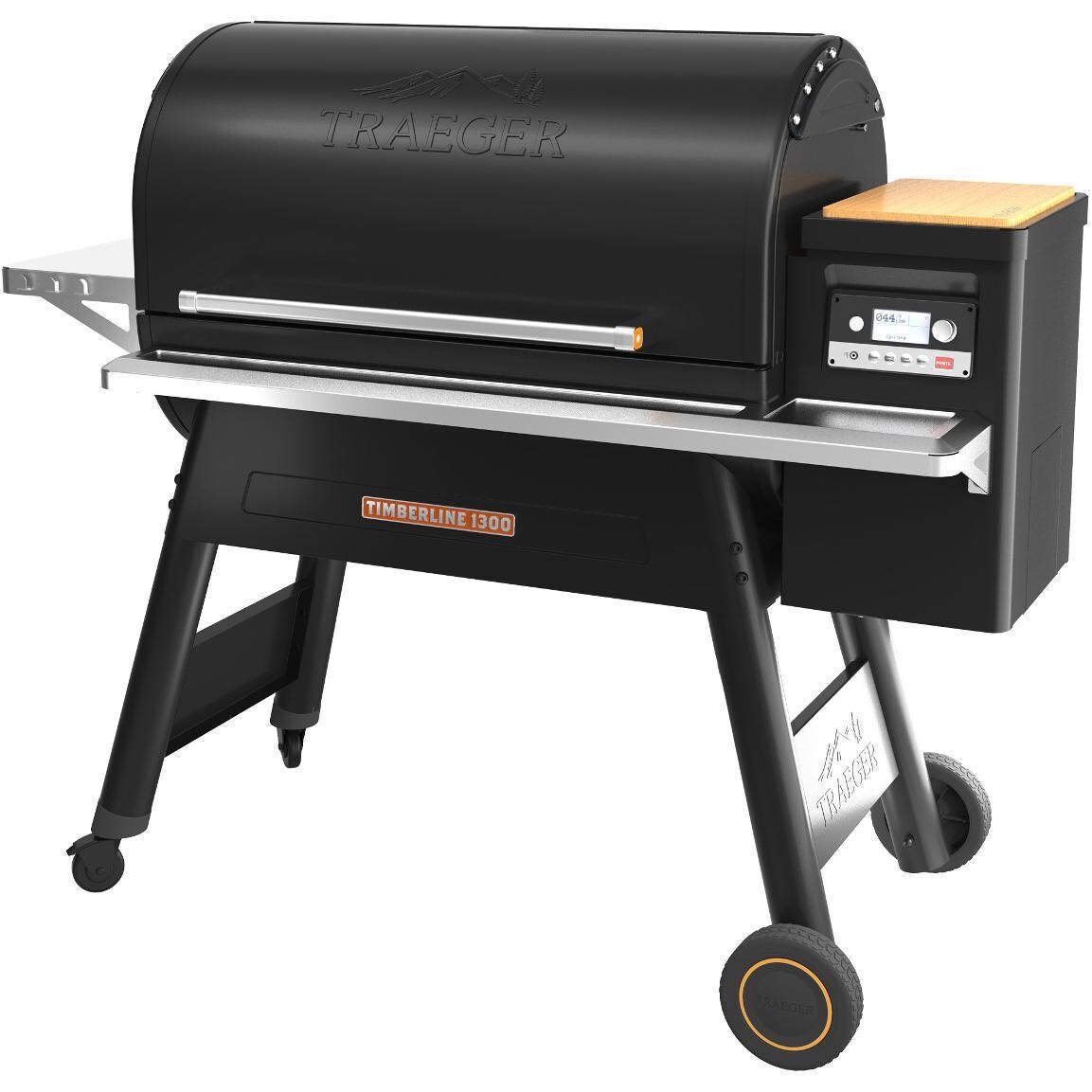 Traeger TFB85WLE Timberline 1300 Pellet Grill On Cart - Front View thumbnail