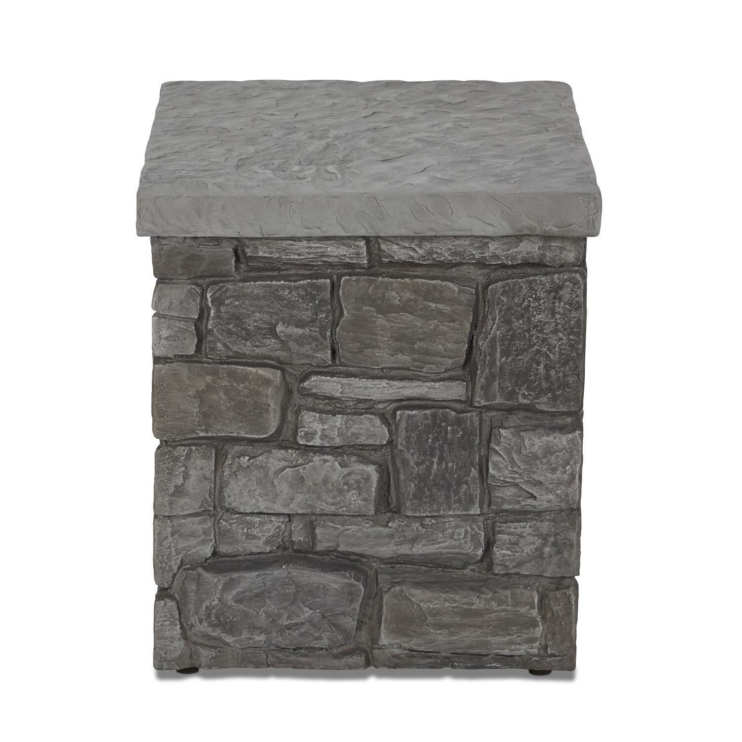 Lakeview Outdoor Designs SC-11815-GRY Baywood Propane Tank Cover - Top - White Background thumbnail