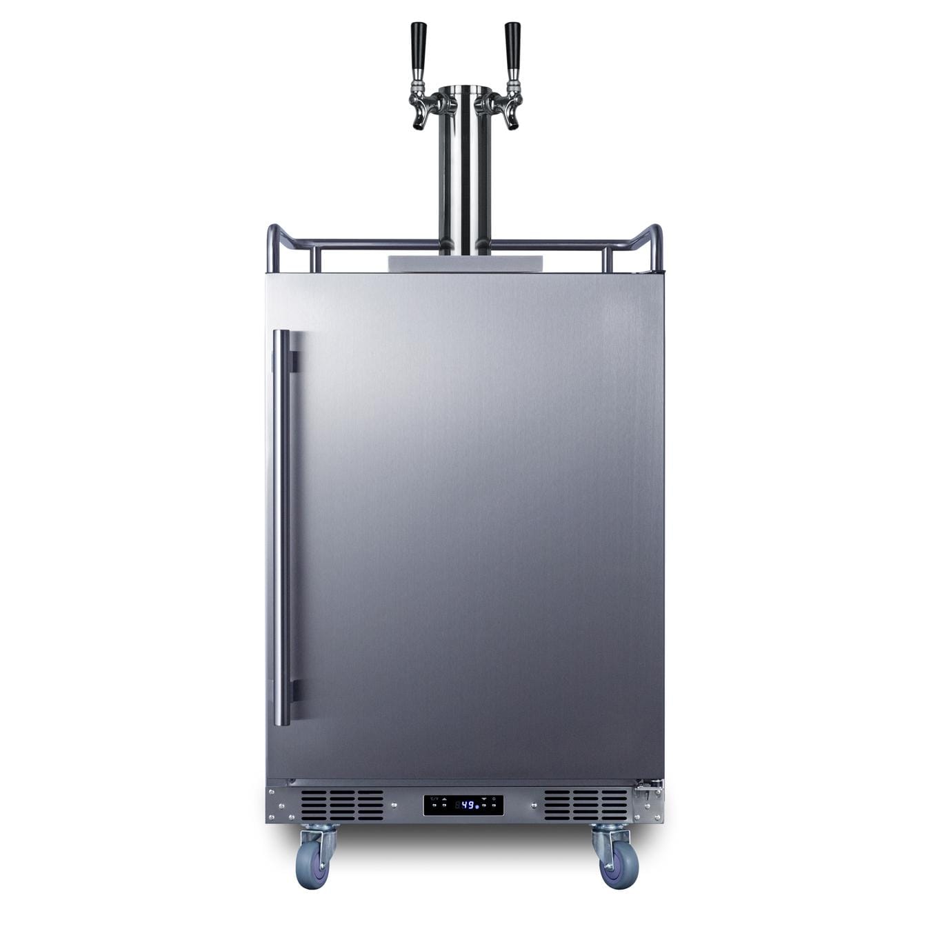 Summit SBC683OSTWIN Commercial Outdoor Rated Double Tap Beer Dispenser / Kegerator - With Casters thumbnail
