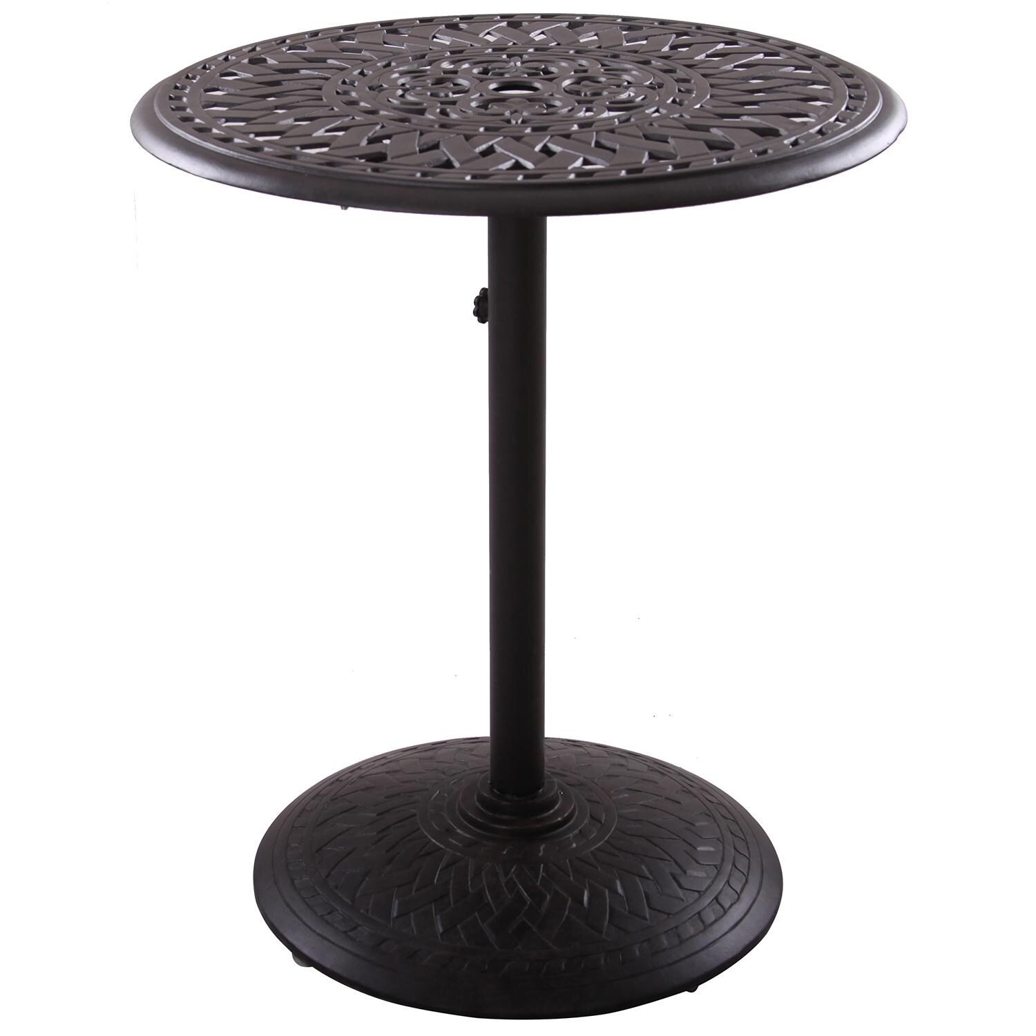 Darlee Nassau 3 Pc Counter Height Bar Set w/ 30 Inch Round Series 60 Table - Table - White Background thumbnail