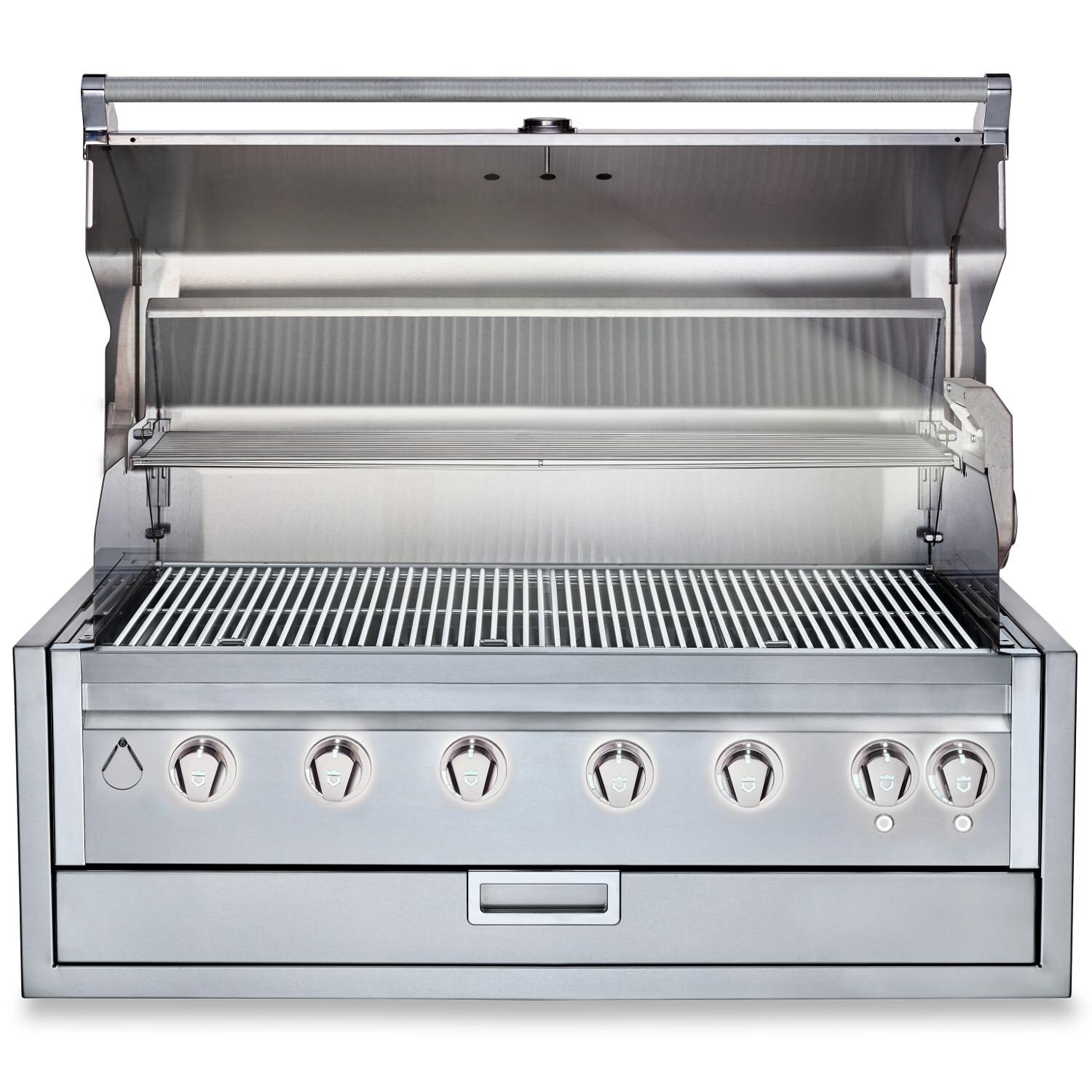 Crown Verity IBI42NG-LT Infinite Series 42-Inch Built-In Natural Gas Grill W/ Lights - Open thumbnail