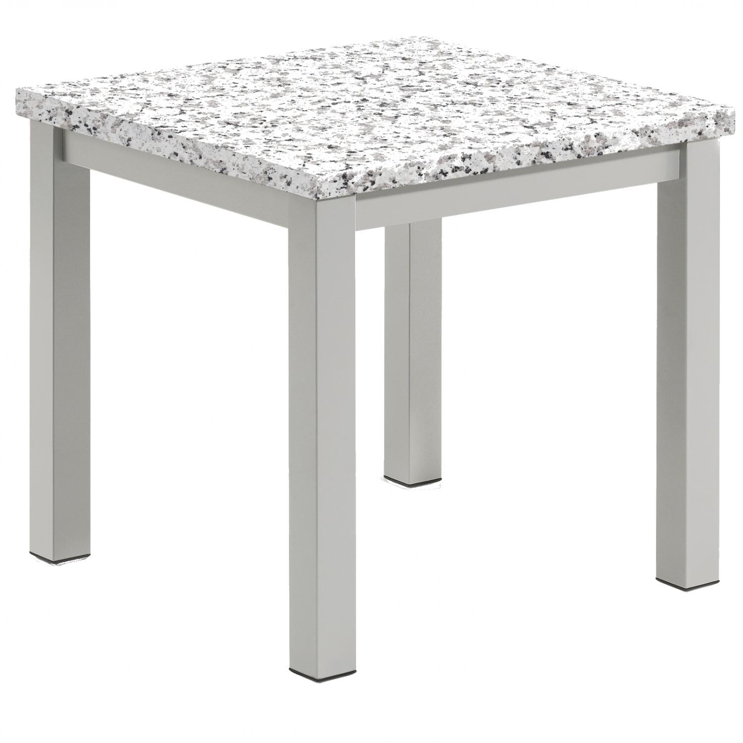 Travira 18 Inch Square Aluminum Patio End Table W/ Lite-Core Ash Top thumbnail