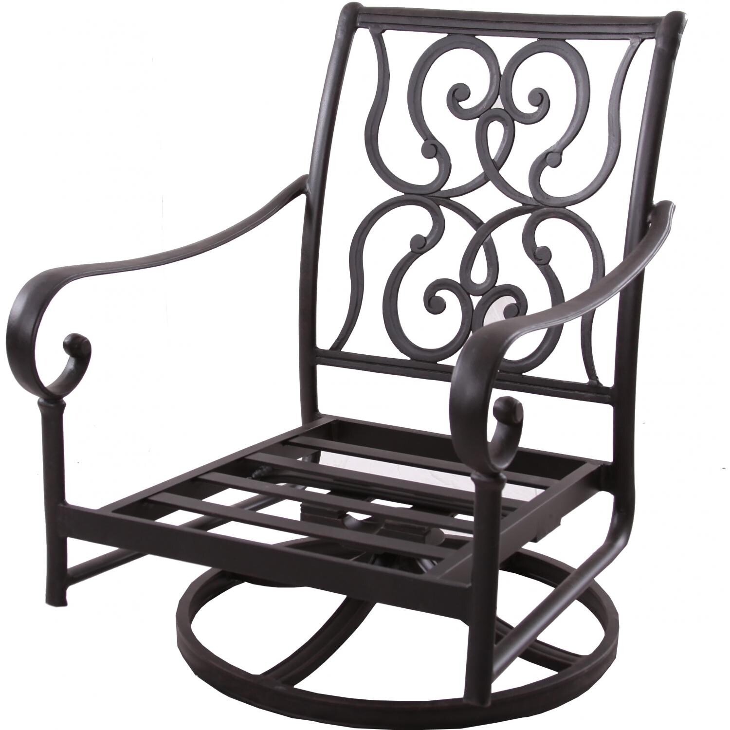 Darlee Santa Anita Cast Aluminum Patio Swivel Rocker Club ...