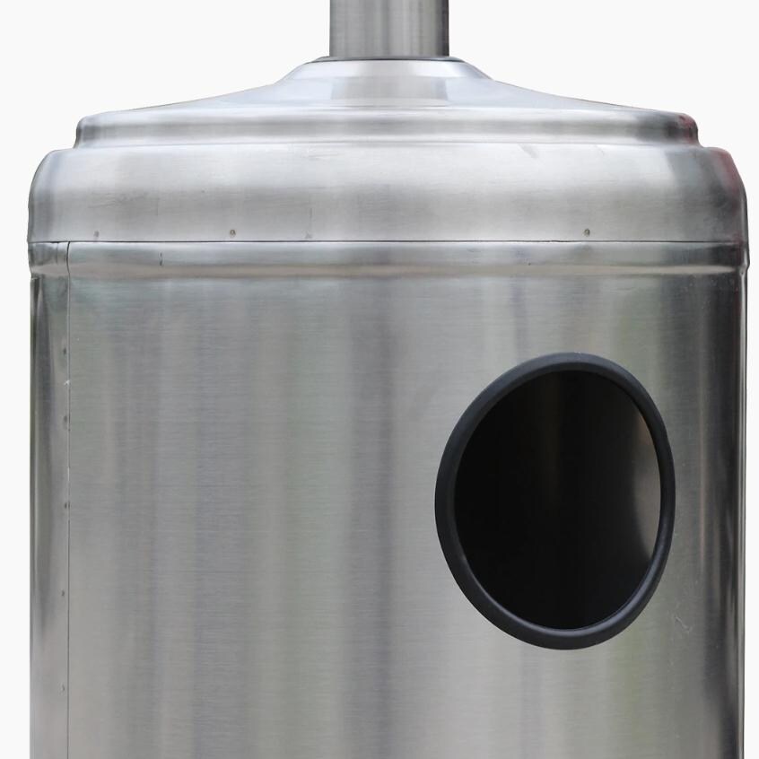 RADtec RF-SSNG 96-Inch Real Flame 40,000 BTU Natural Gas Patio Heater - Stainless Steel - Propane Tank Cover thumbnail