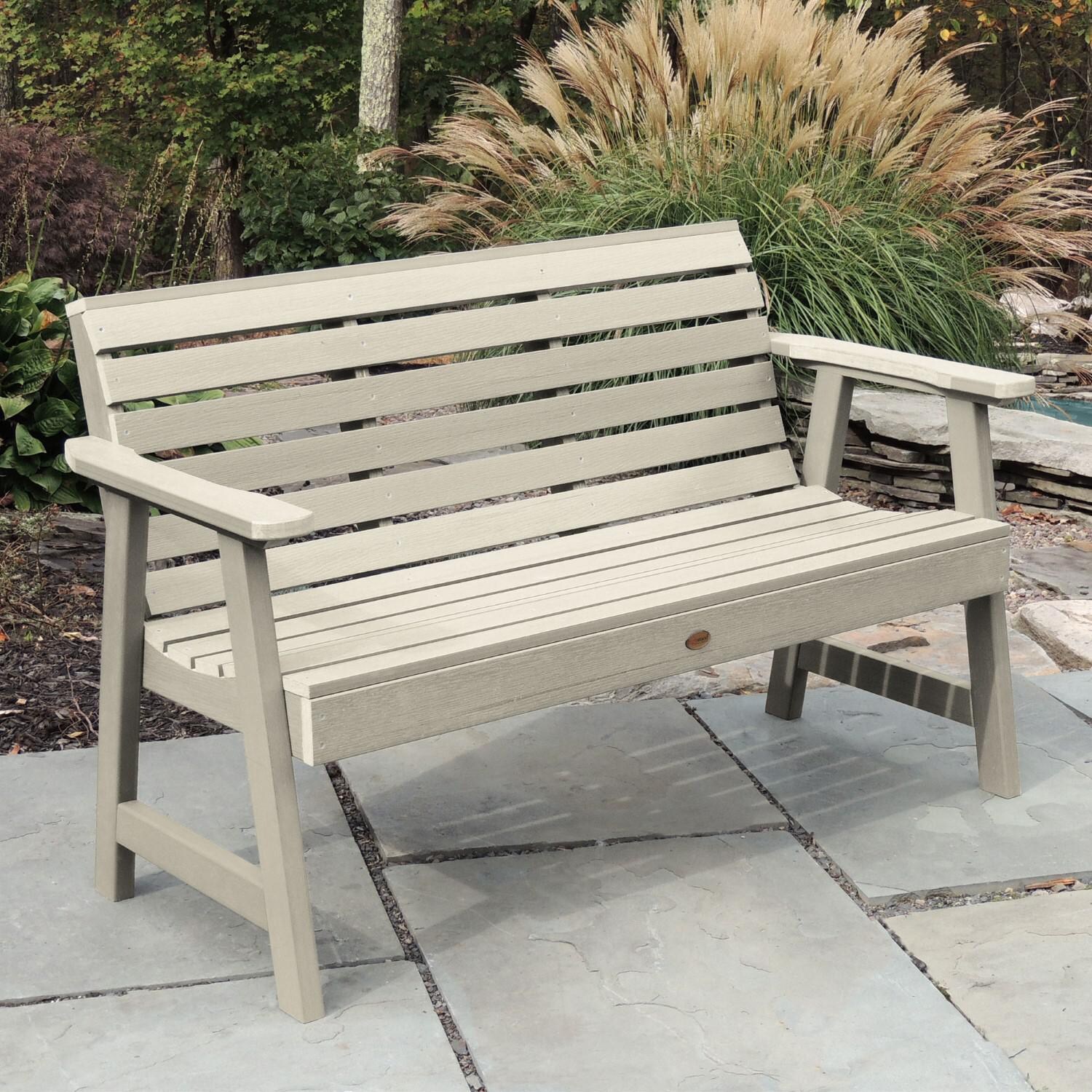 Lakeview Elm Pointe 5-Foot Garden Bench - Whitewash