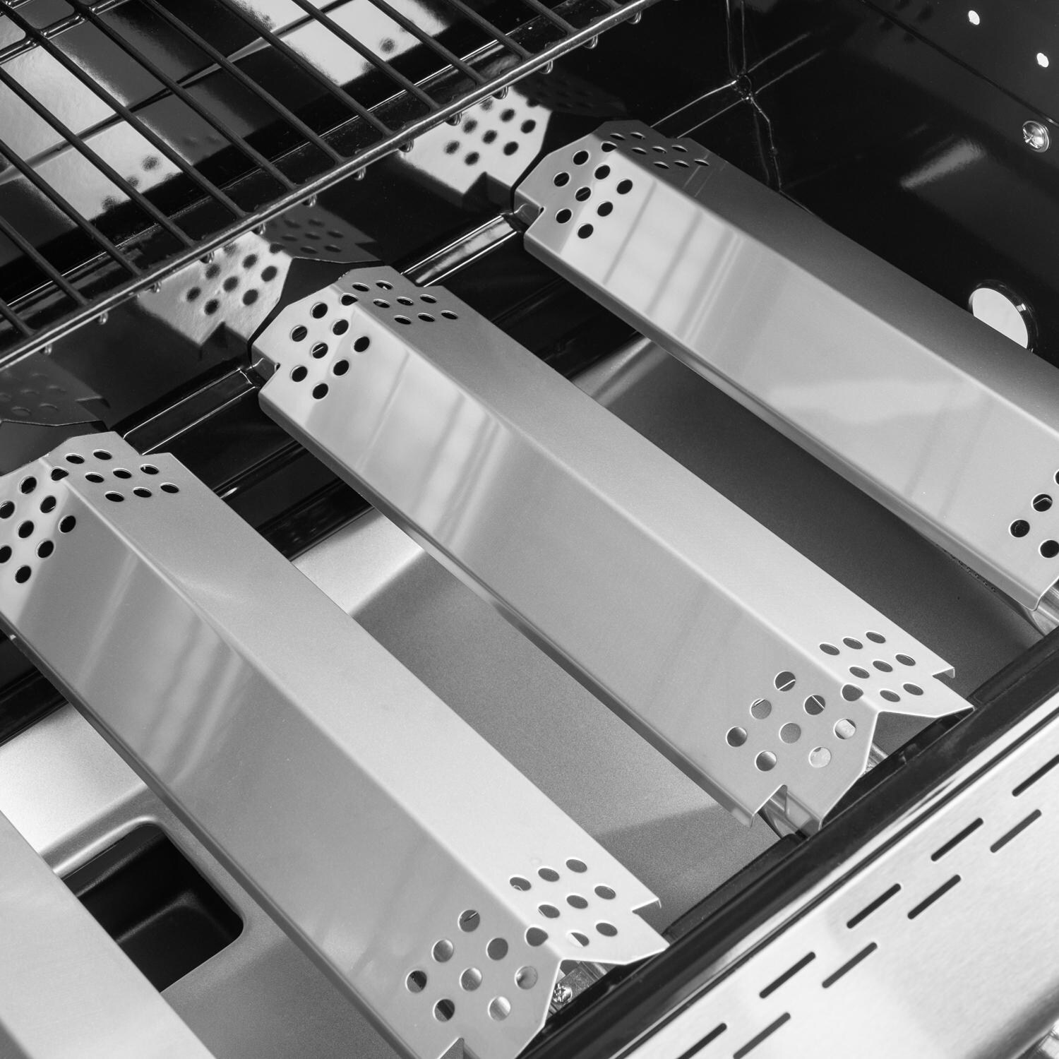 Nexgrill - 720-0958AE - Deluxe 27-Inch Propane Gas Grill On Cart With Infrared Side Burner - Stainless Steel Flame Tamers thumbnail