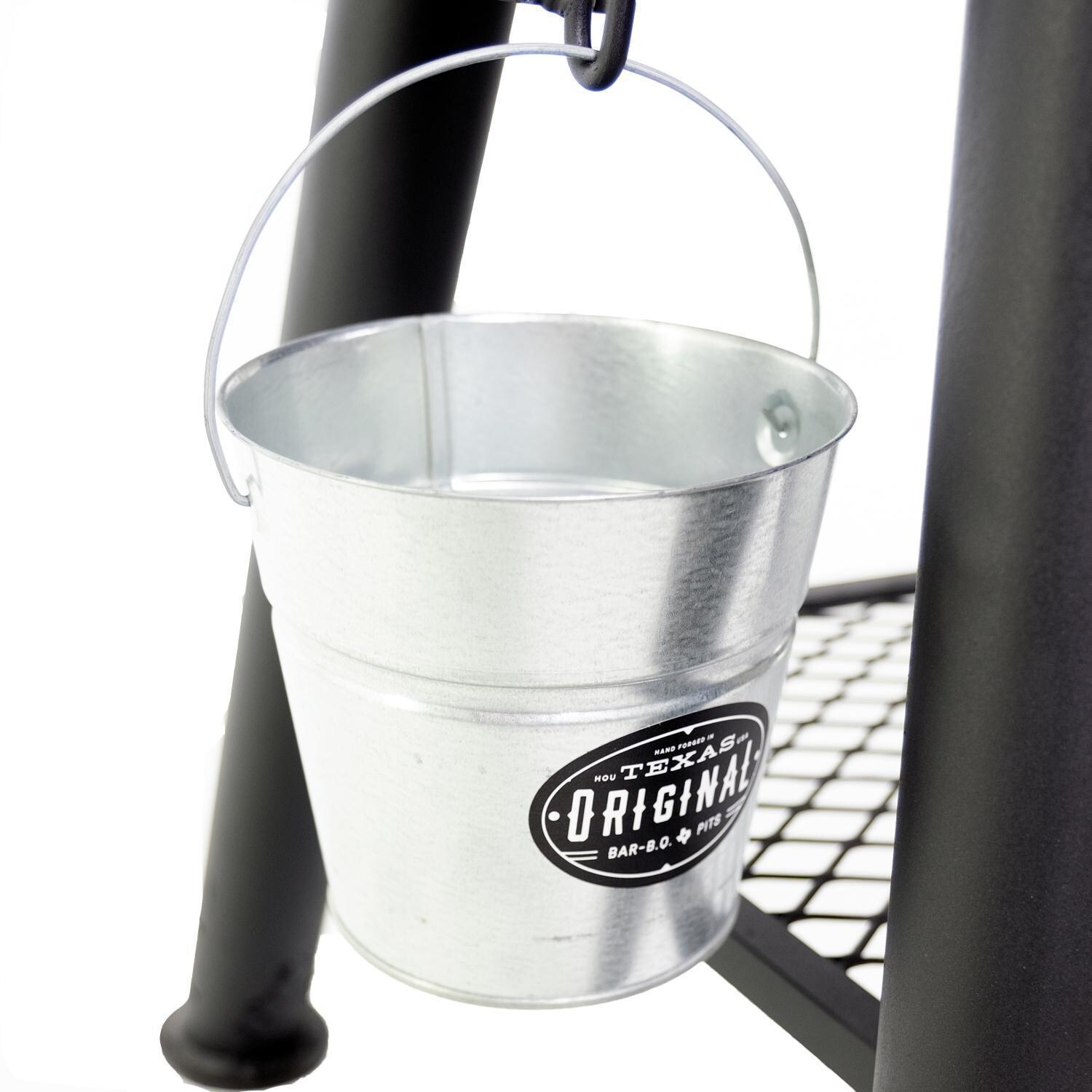 Texas Original Pits GFB-204222-XSL 20x42x22 Luling Single Lid Offset Smoker W/ Counter Weight - Grease Pail thumbnail